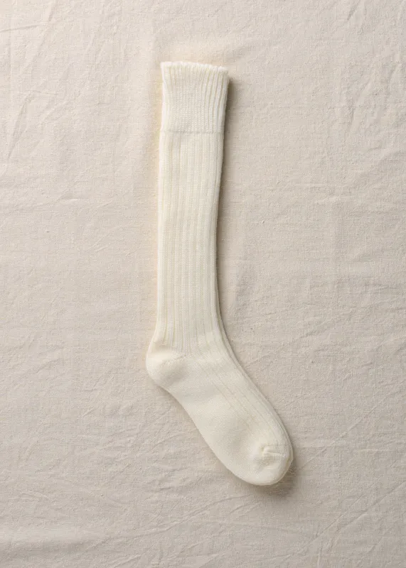 Wool Ribbed Knee Socks｜4-4006｜Ivoly made by yahae