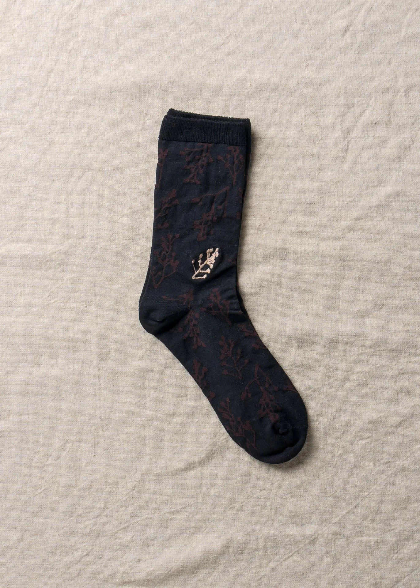 Organic Cotton Rose Hip Pattern Socks|4-4001|Rose Red sold by yahae product image thumbnail 3