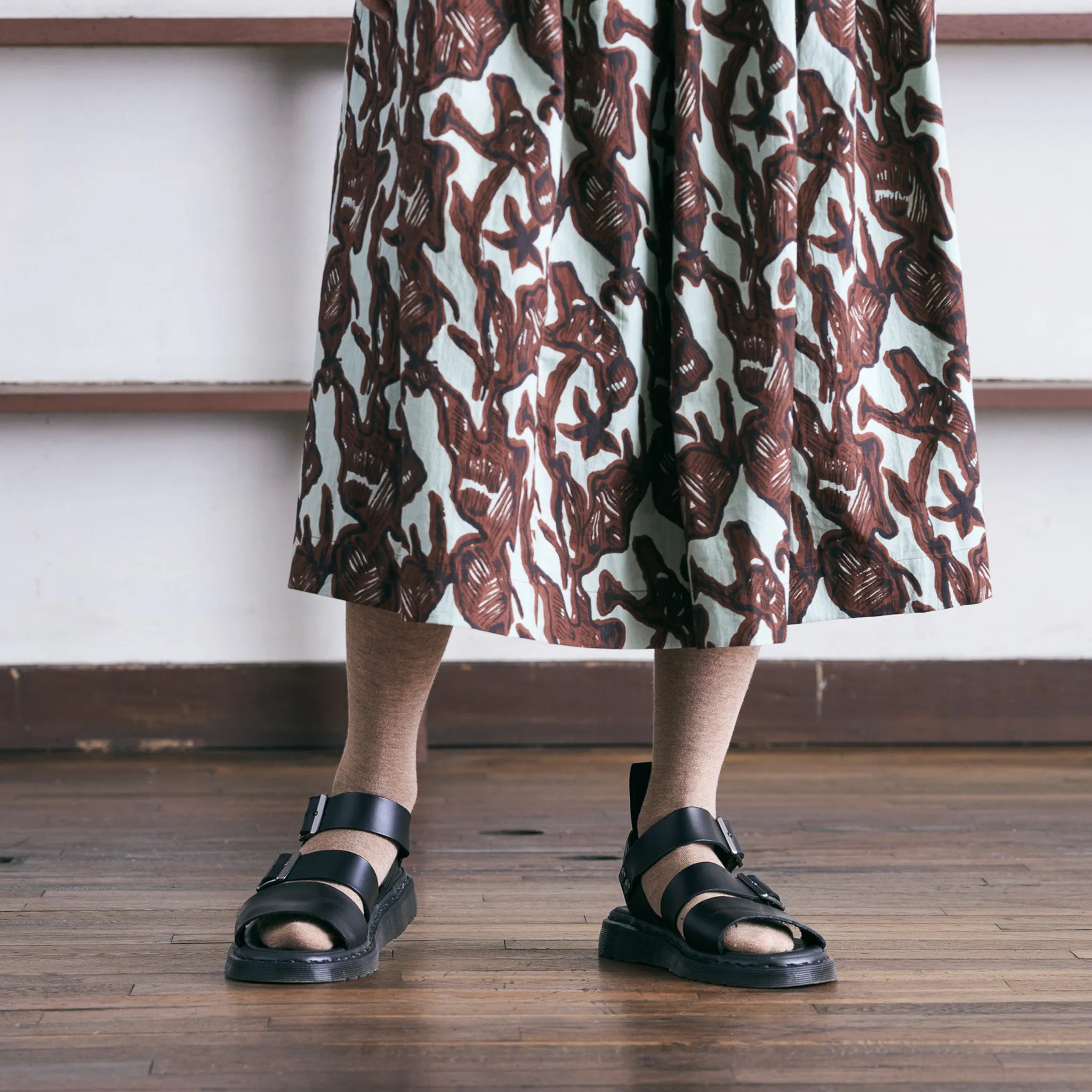 Organic Cotton Blended Yak Knee Socks | 7-5017 | Brown sold by yahae product image thumbnail 2