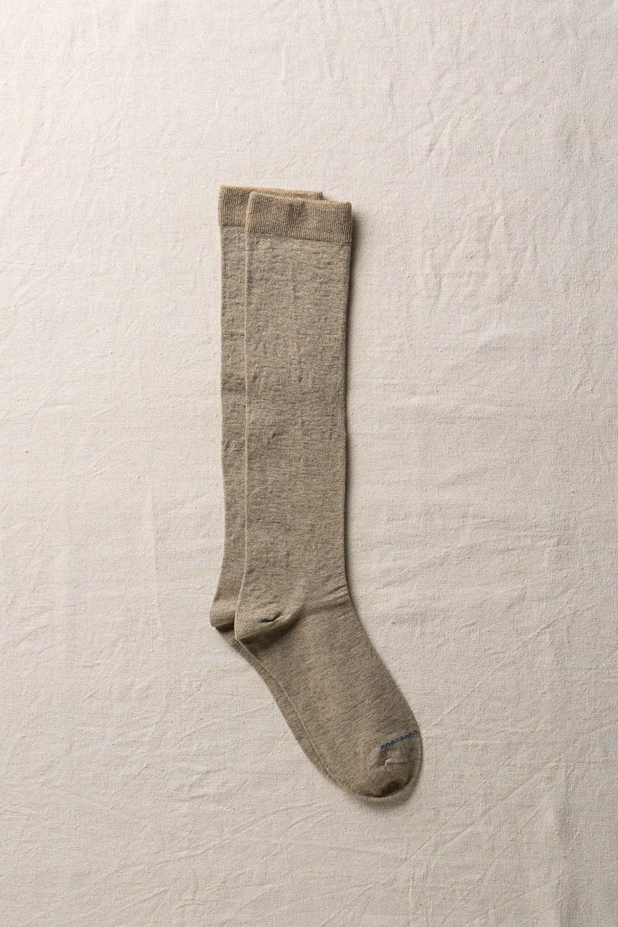 Organic Cotton Blended Yak Knee Socks | 7-5017 | Brown sold by yahae product image thumbnail 4