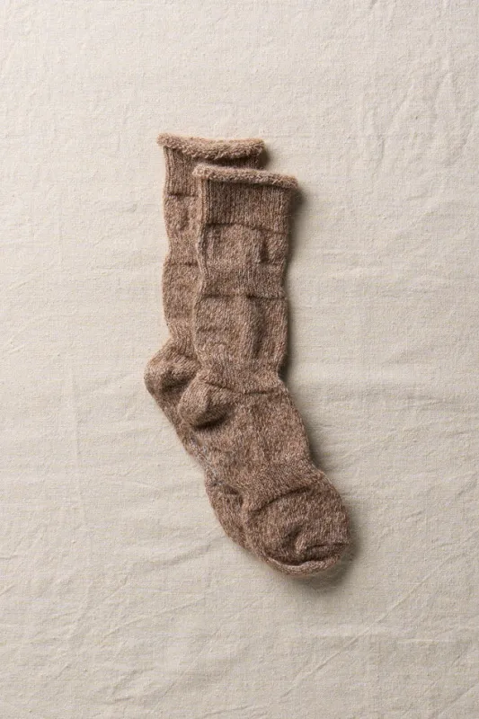 Alpaca Linen "Ploot" | 7-5014 | Brown made by yahae