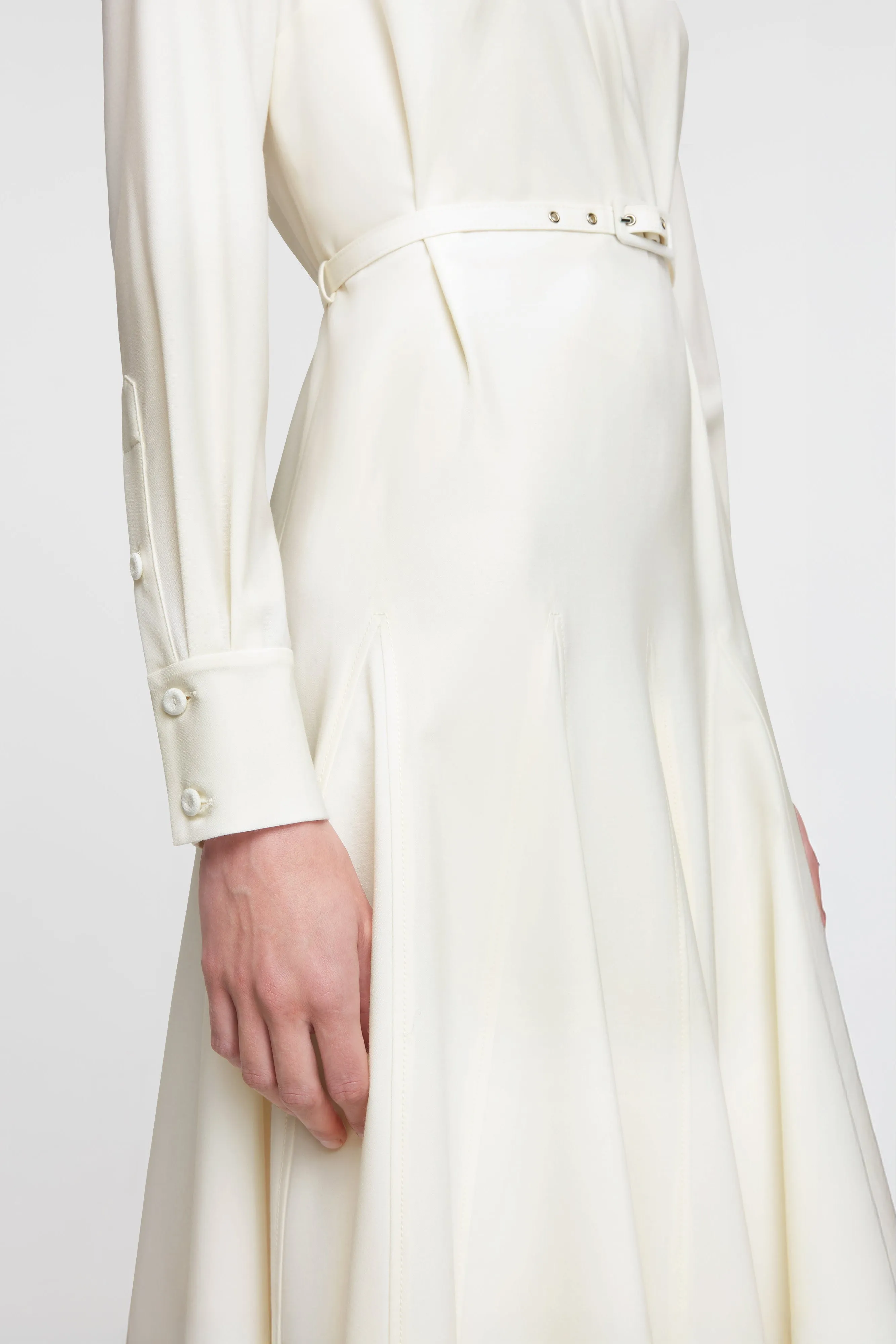 Marione Dress in Ivory Summer Wool sold by Emilia Wickstead product image thumbnail 4