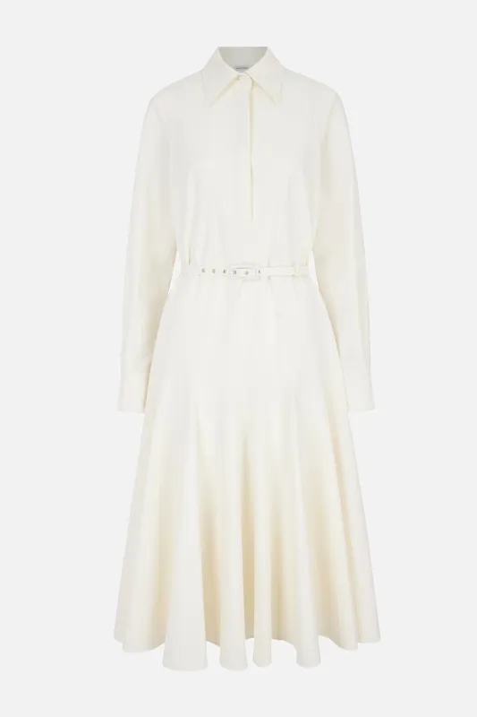 Marione Dress in Ivory Summer Wool made by Emilia Wickstead