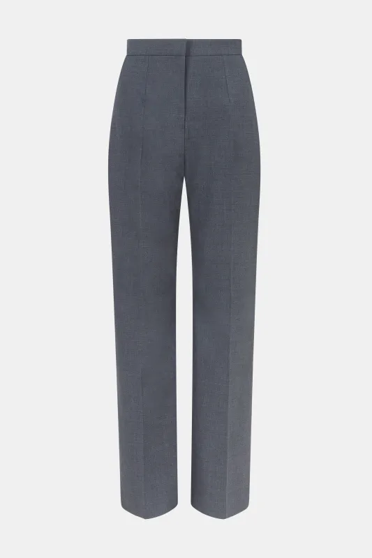Miggy Trousers in Charcoal Summer Wool made by Emilia Wickstead