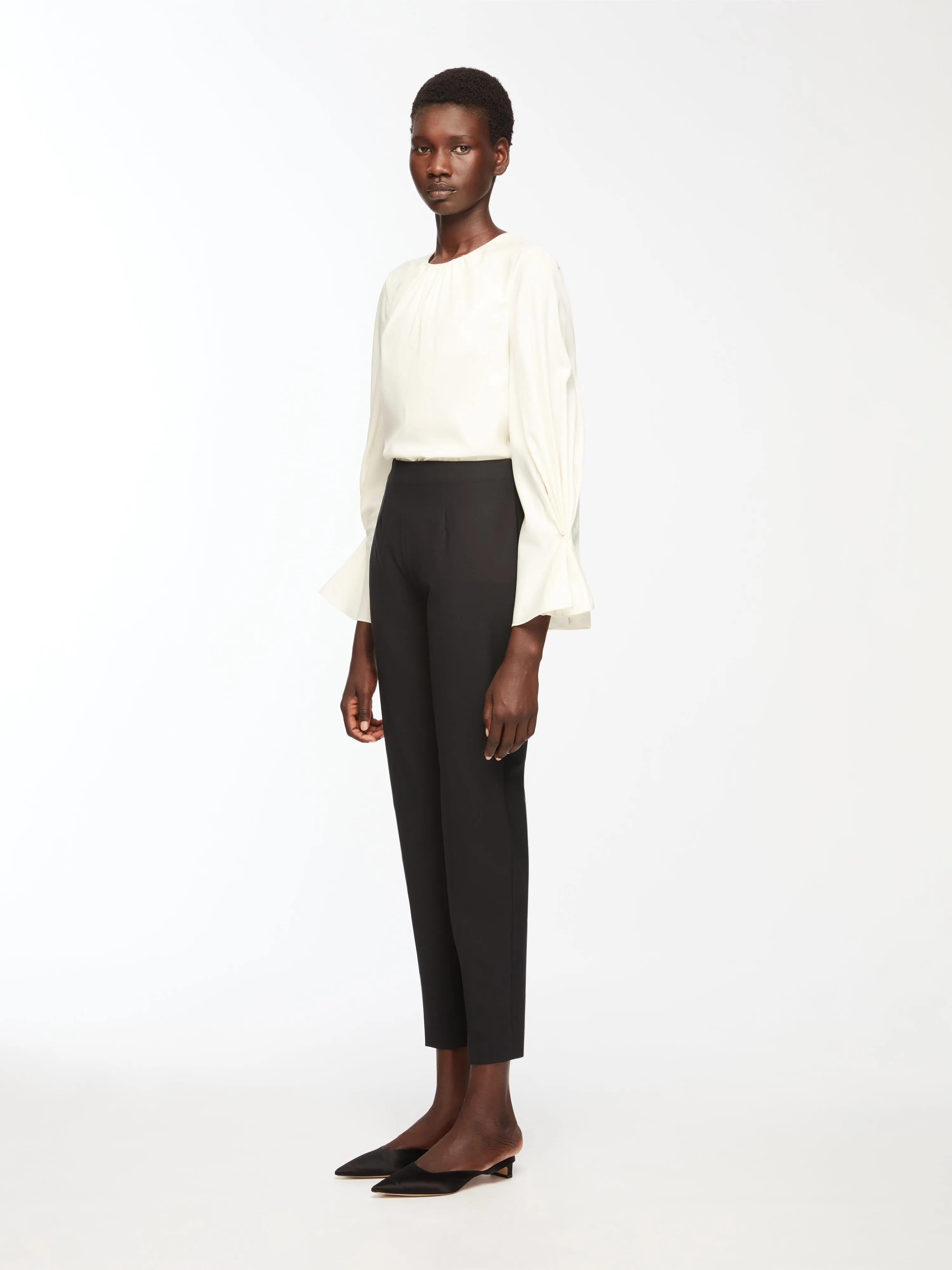 Marcel Trousers in Black Summer Wool sold by Emilia Wickstead product image thumbnail 3