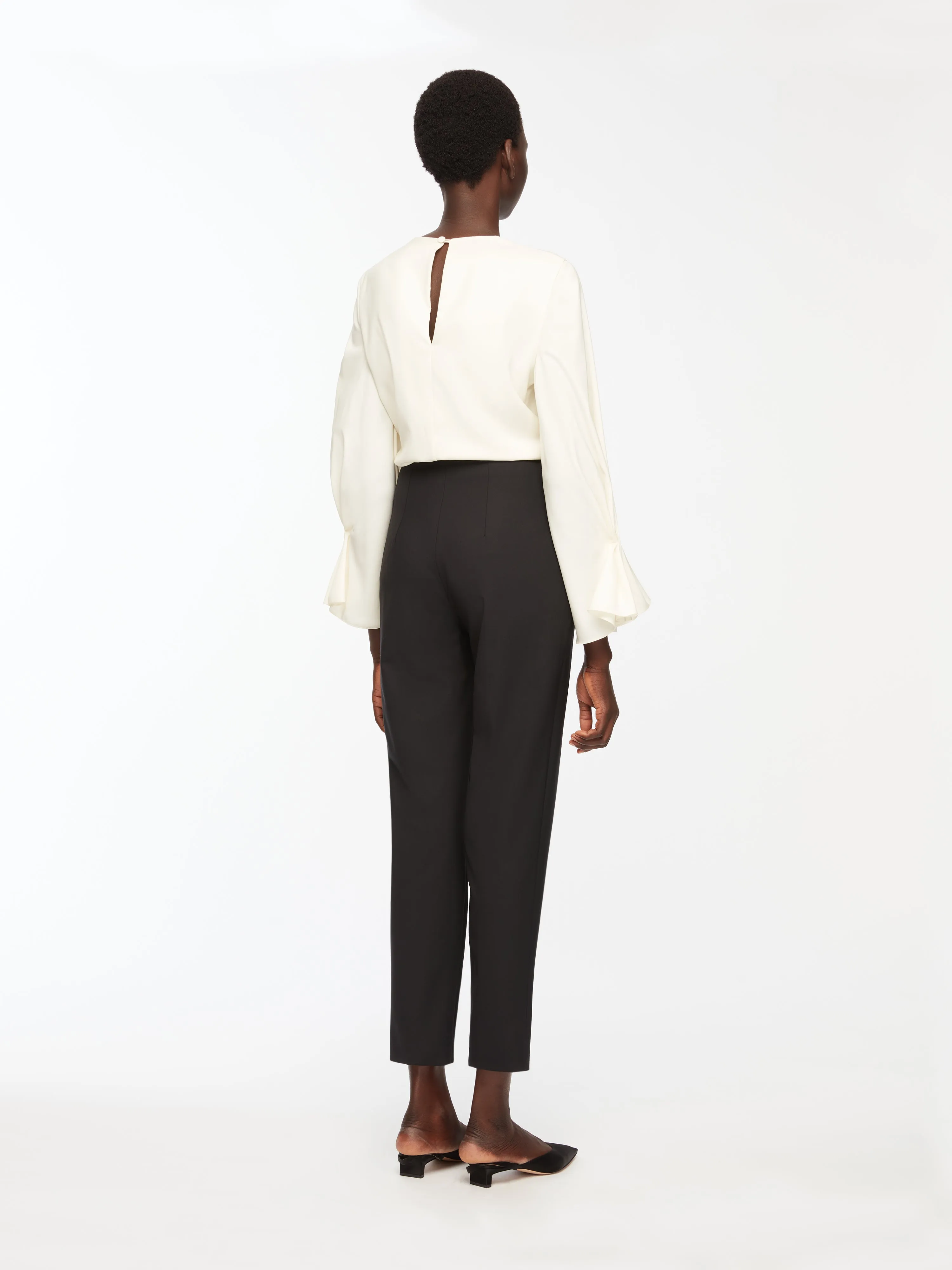 Marcel Trousers in Black Summer Wool sold by Emilia Wickstead product image thumbnail 4