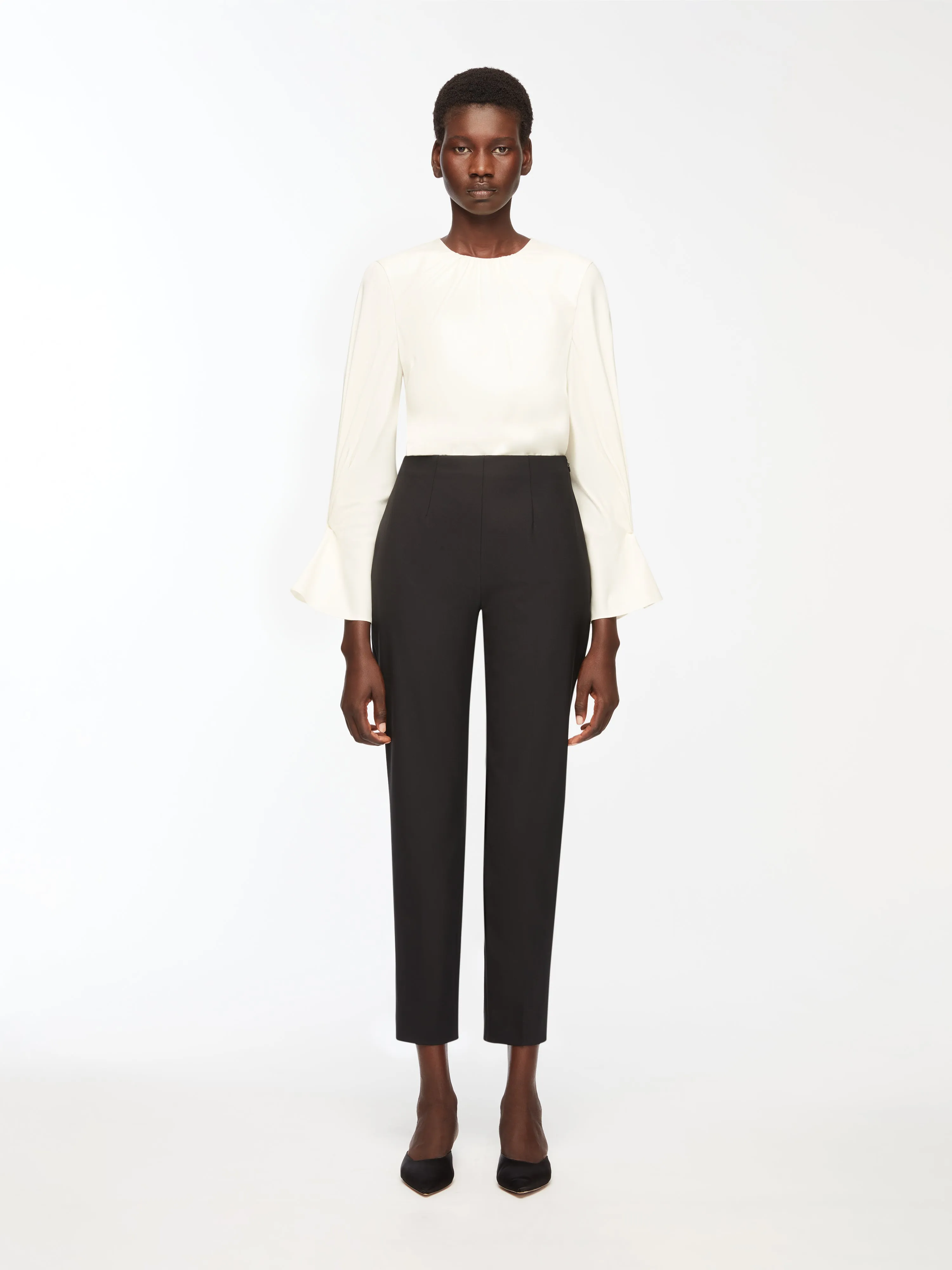 Marcel Trousers in Black Summer Wool sold by Emilia Wickstead product image thumbnail 2