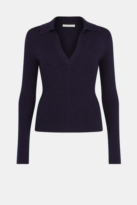 Austin Knit In Dark Navy Cashfeel made by Emilia Wickstead