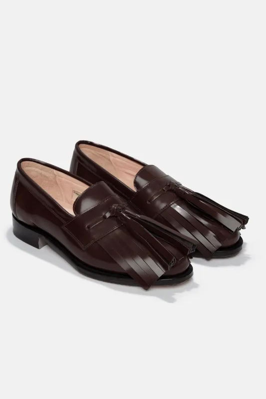 Grenson X Emilia Wickstead  Grenda Loafer In Dark Brown Leather made by Emilia Wickstead