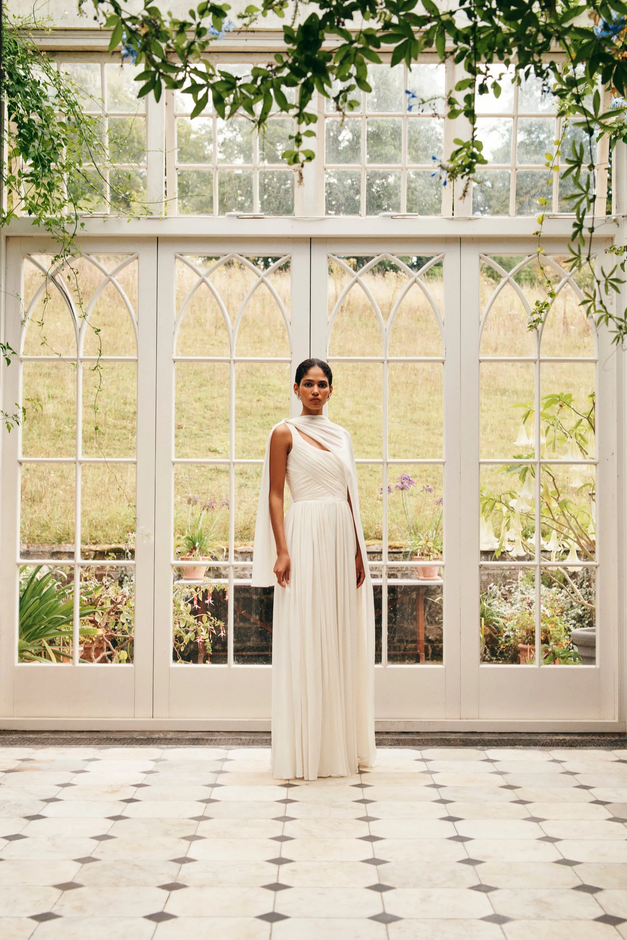 Marcia Bridal Dress in Ivory Silk Georgette sold by Emilia Wickstead product image thumbnail 2