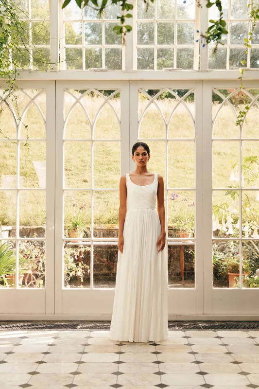 Marcia Bridal Dress in Ivory Silk Georgette made by Emilia Wickstead