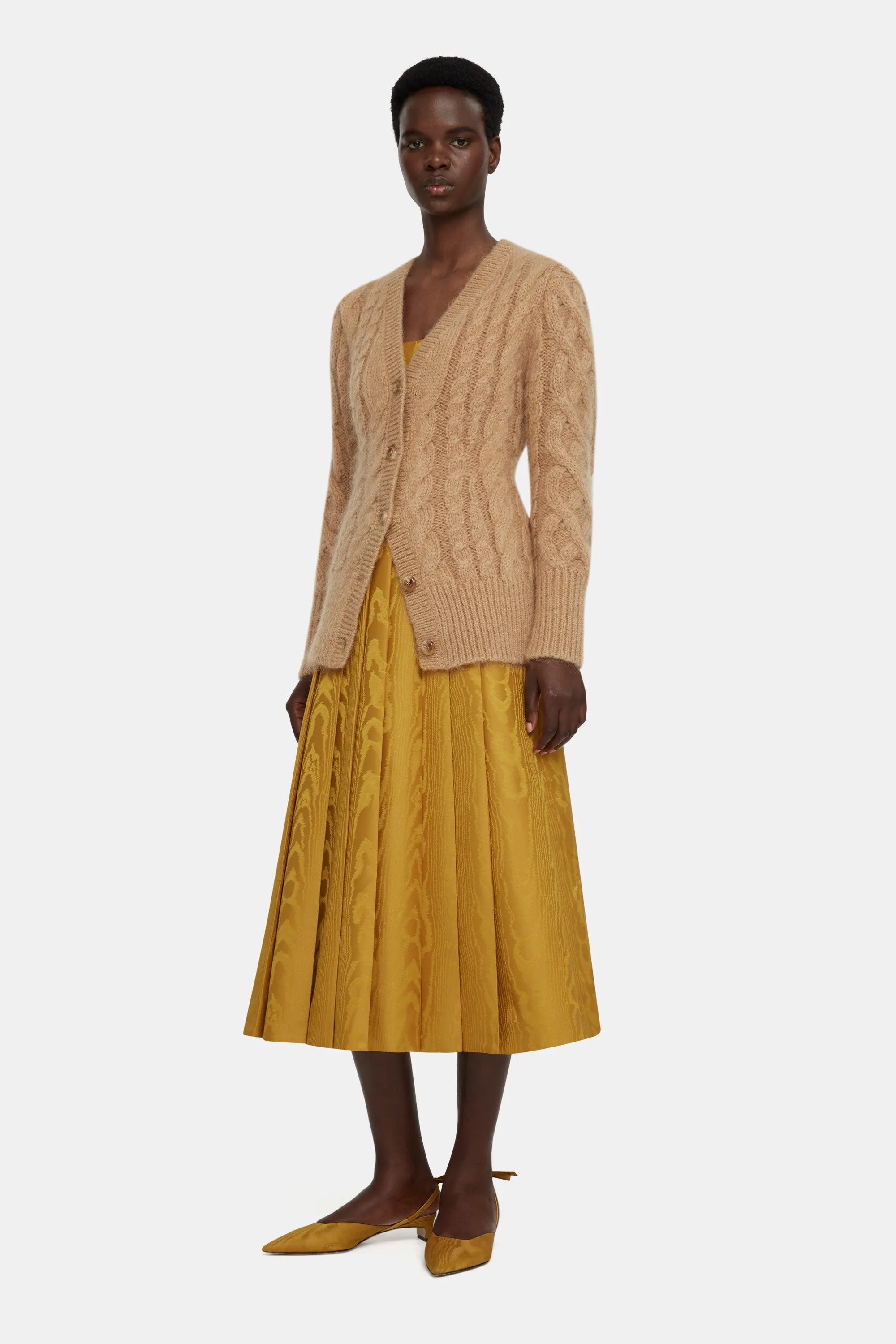 Ross Cardigan in Beige Mohair sold by Emilia Wickstead product image thumbnail 4