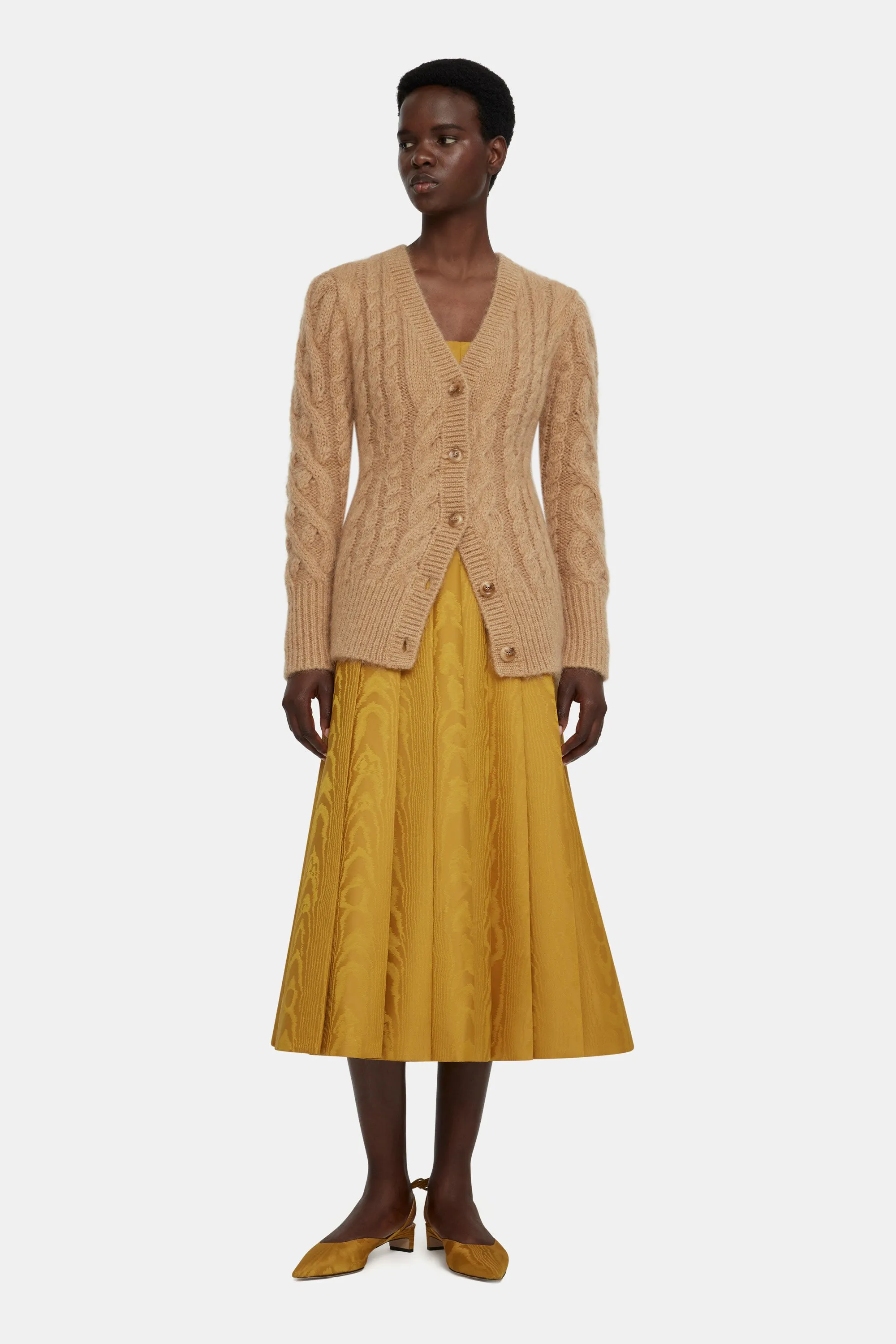 Ross Cardigan in Beige Mohair sold by Emilia Wickstead product image thumbnail 3