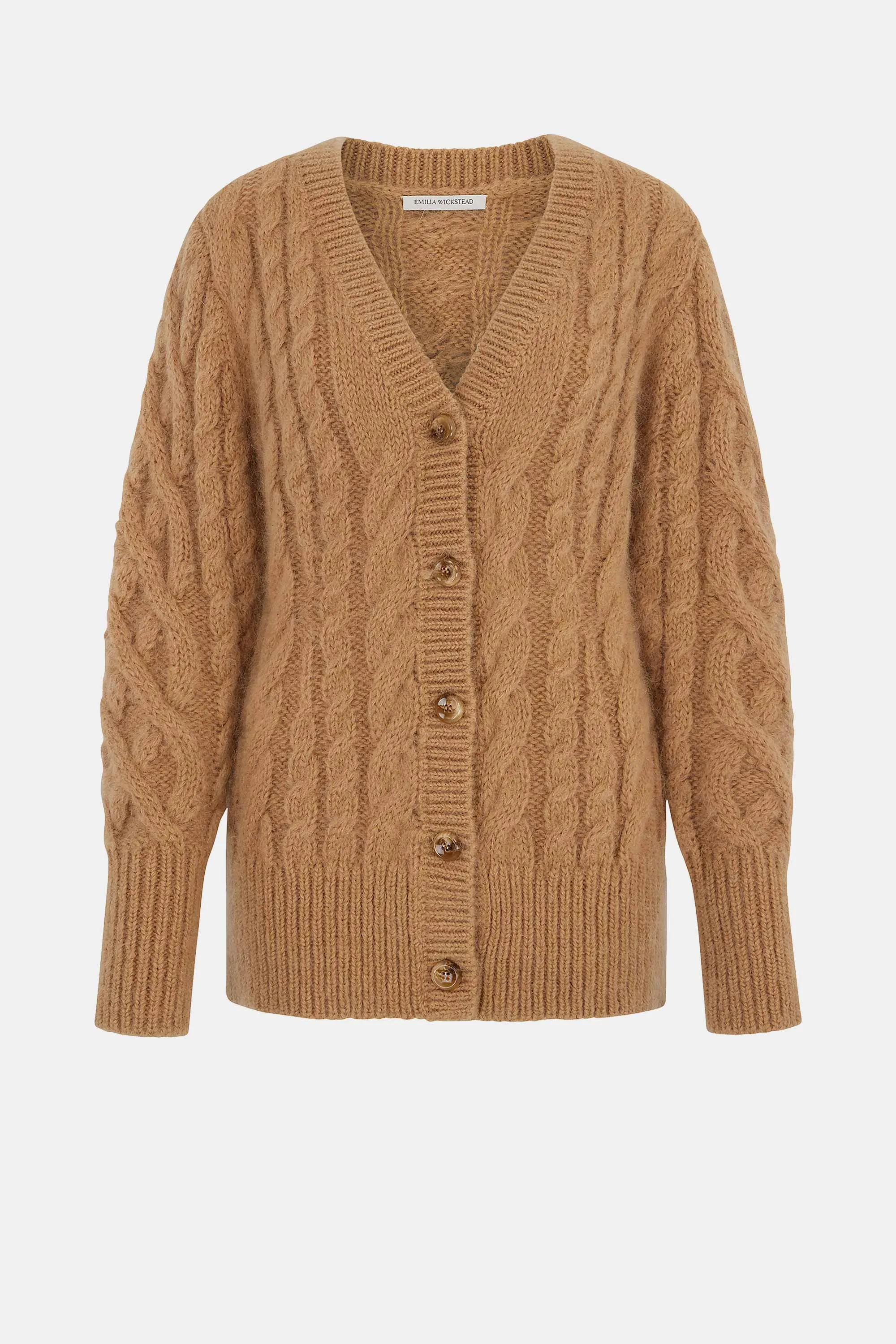 Ross Cardigan in Beige Mohair sold by Emilia Wickstead