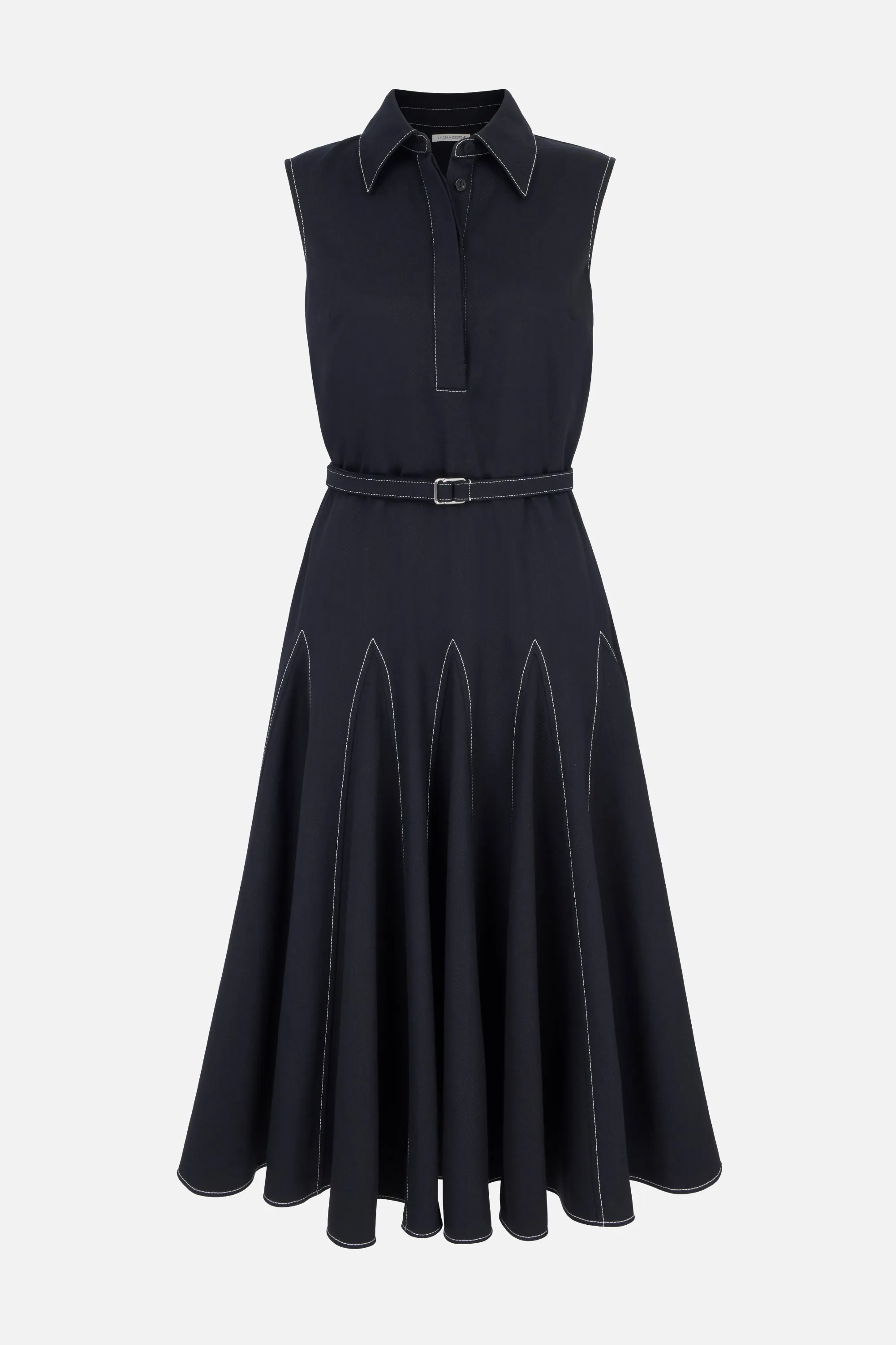 Monique Dress in Black Denim sold by Emilia Wickstead