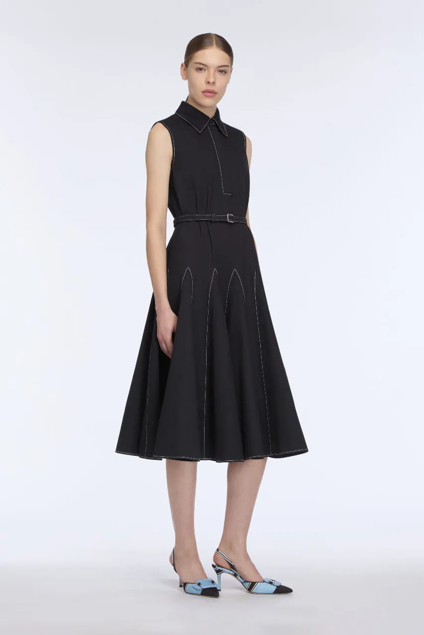 Monique Dress in Black Denim sold by Emilia Wickstead product image thumbnail 3