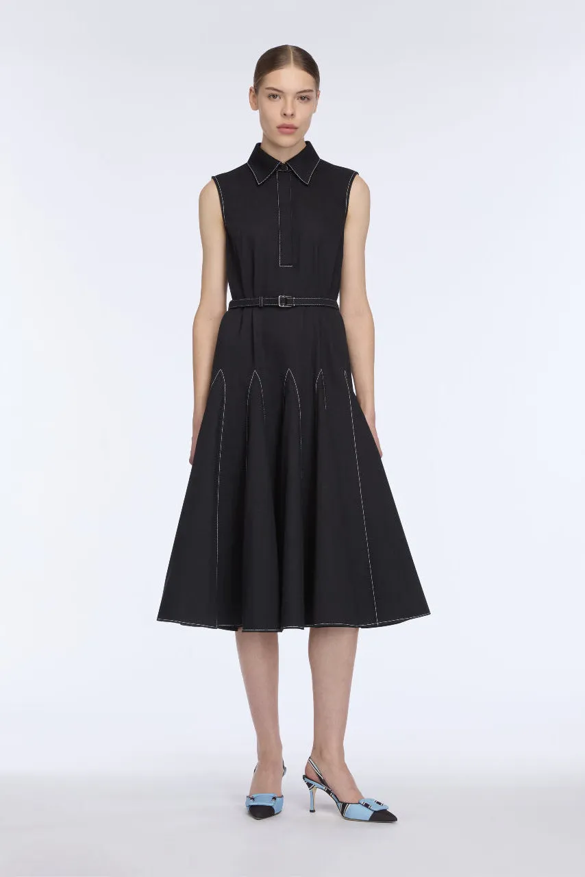 Monique Dress in Black Denim sold by Emilia Wickstead product image thumbnail 2