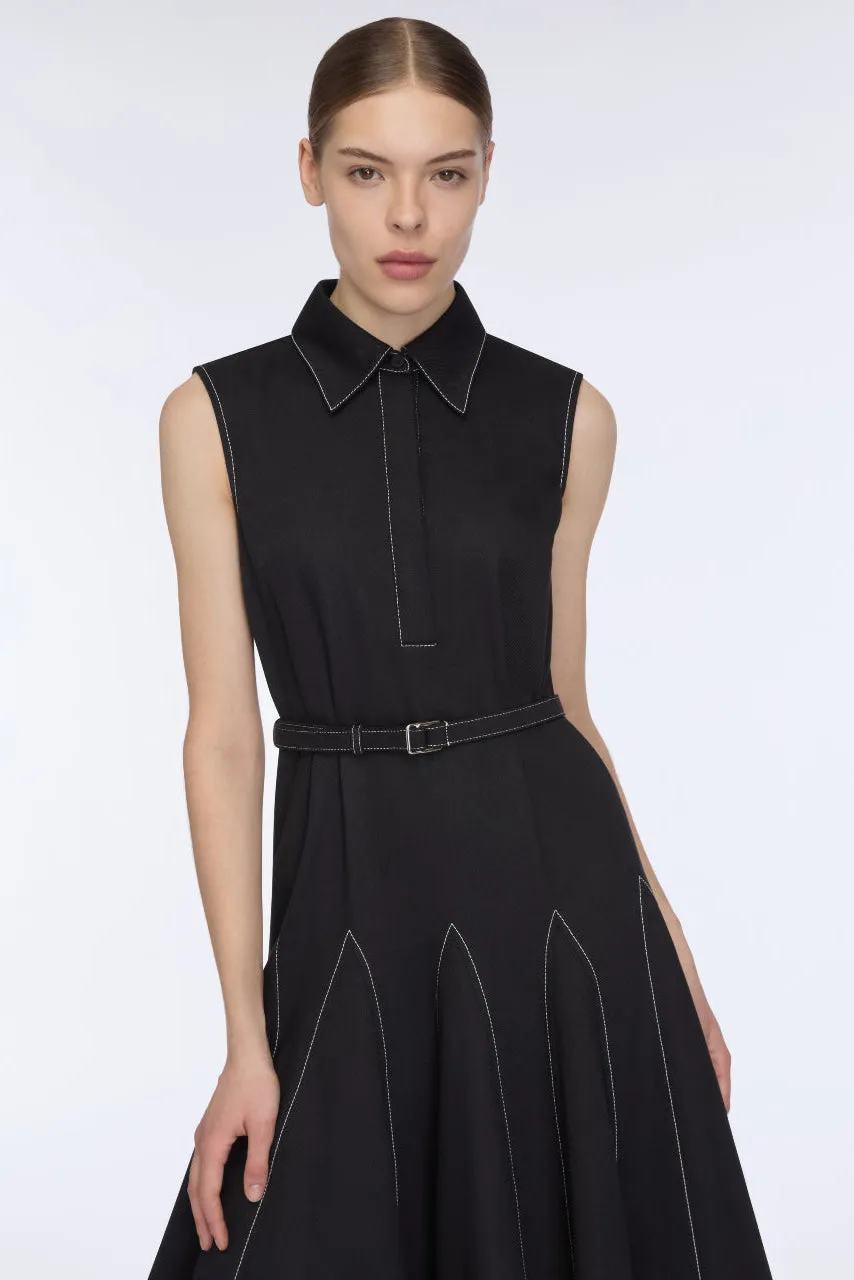 Monique Dress in Black Denim sold by Emilia Wickstead product image thumbnail 4