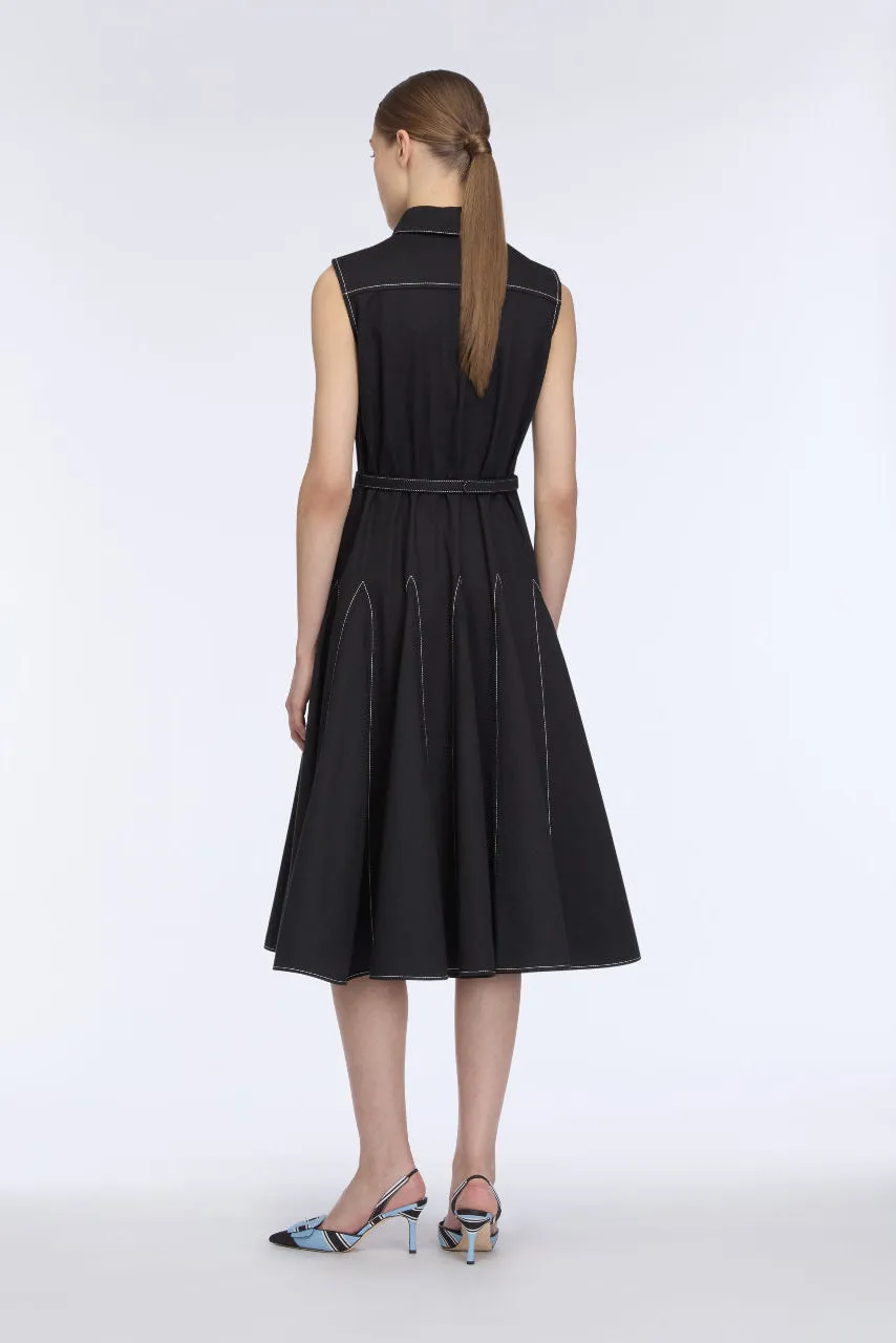 Monique Dress in Black Denim sold by Emilia Wickstead product image thumbnail 5