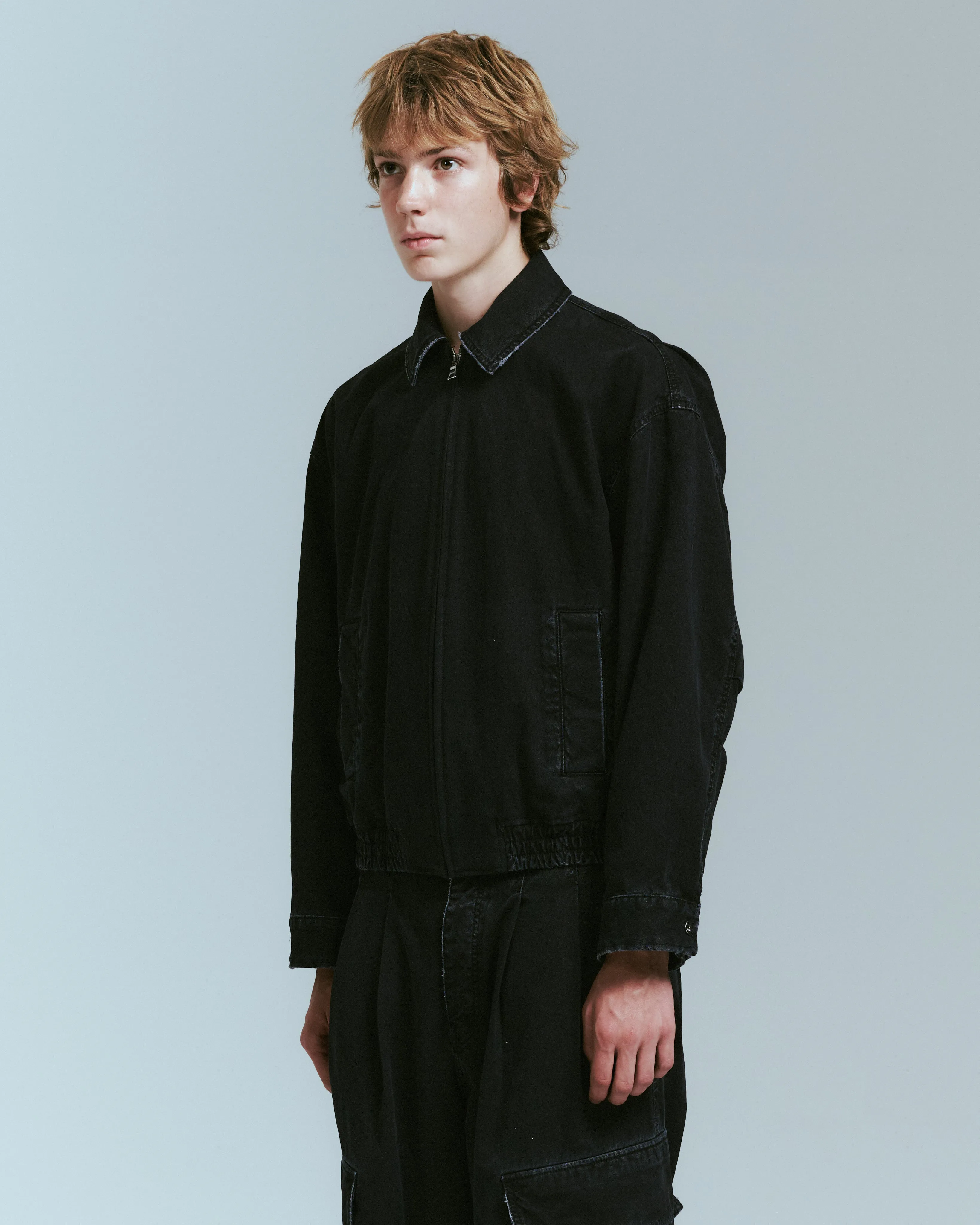 GARMENT WASHED ZIP UP JACKET sold by Nahmias product image thumbnail 2