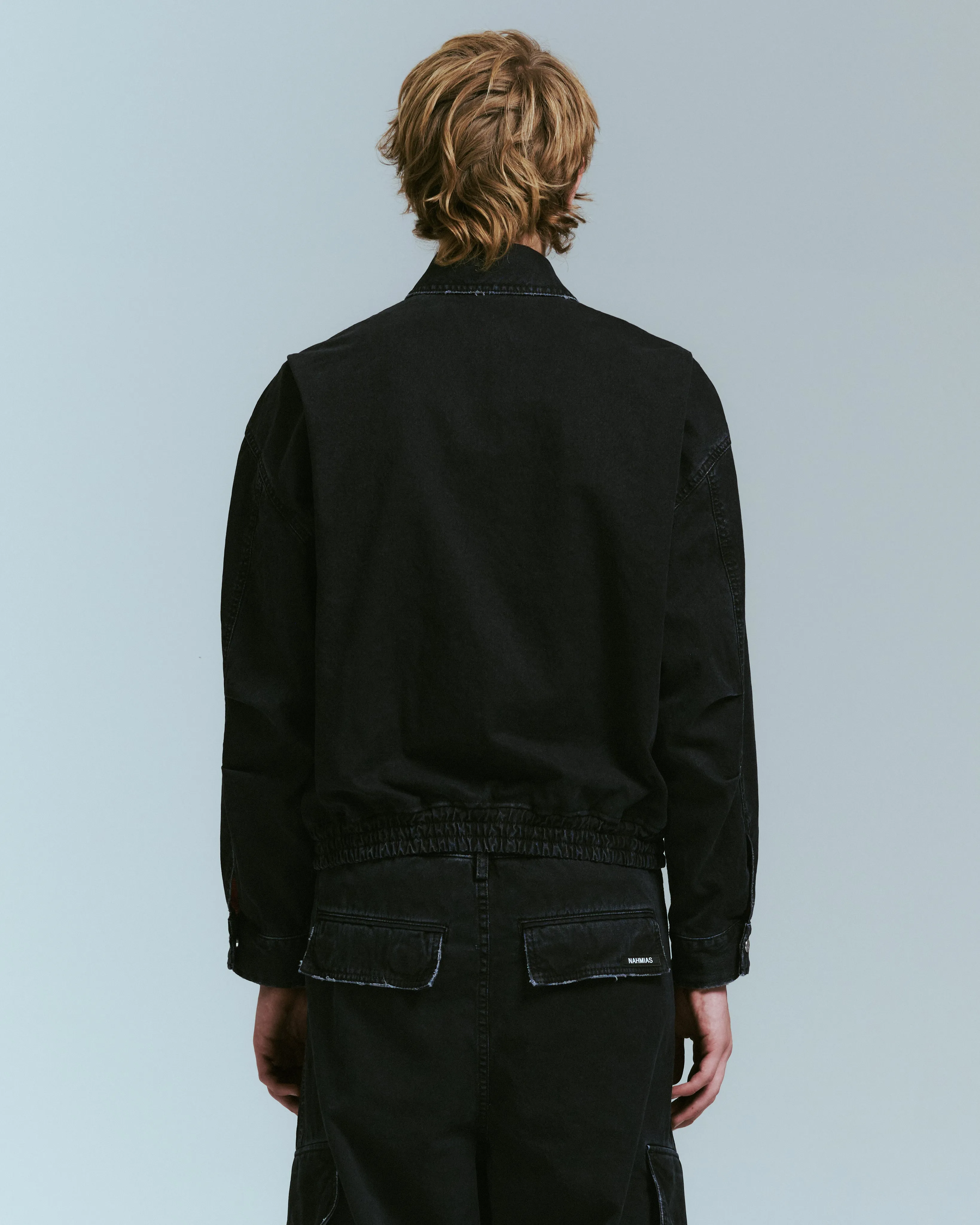 GARMENT WASHED ZIP UP JACKET sold by Nahmias product image thumbnail 3