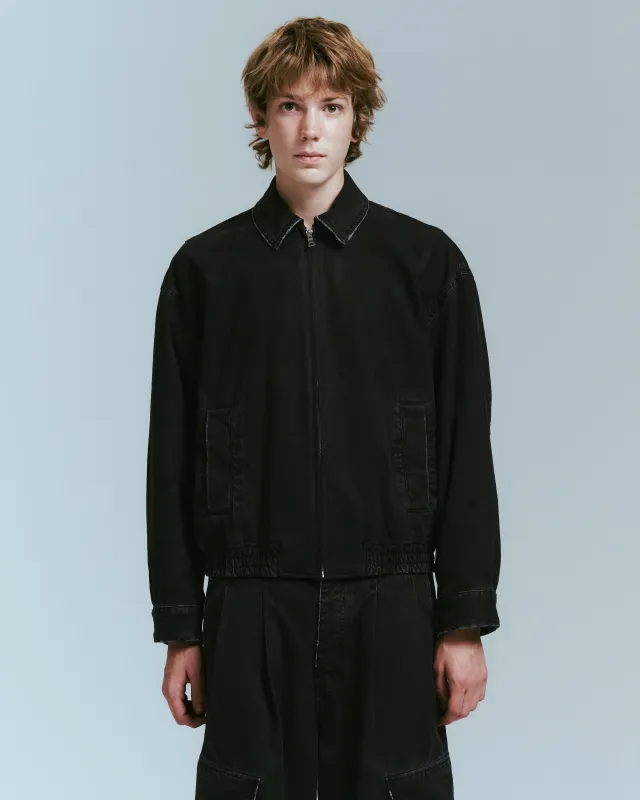 GARMENT WASHED ZIP UP JACKET made by Nahmias