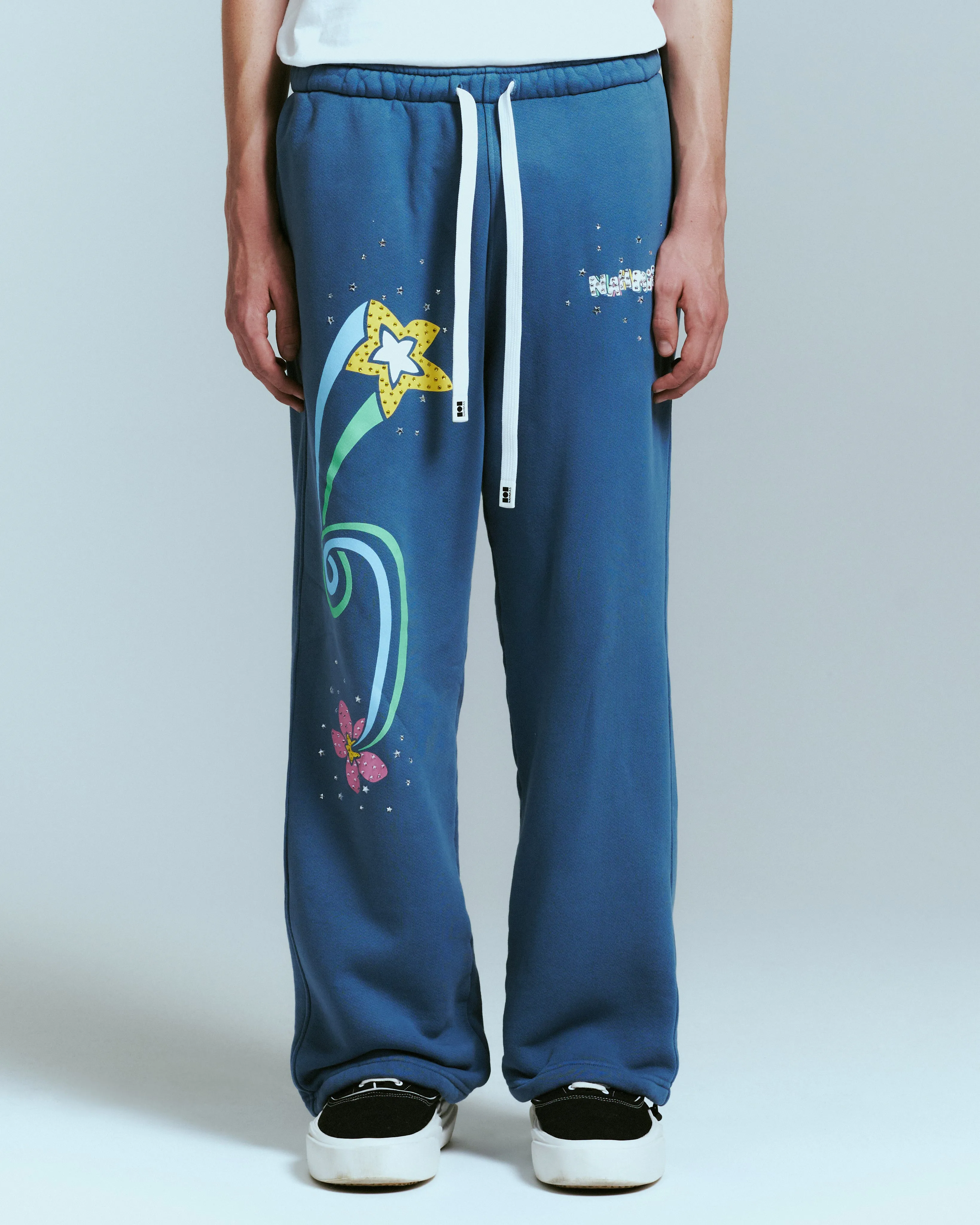FLOWER TRIP CRYSTAL SWEATPANT sold by Nahmias