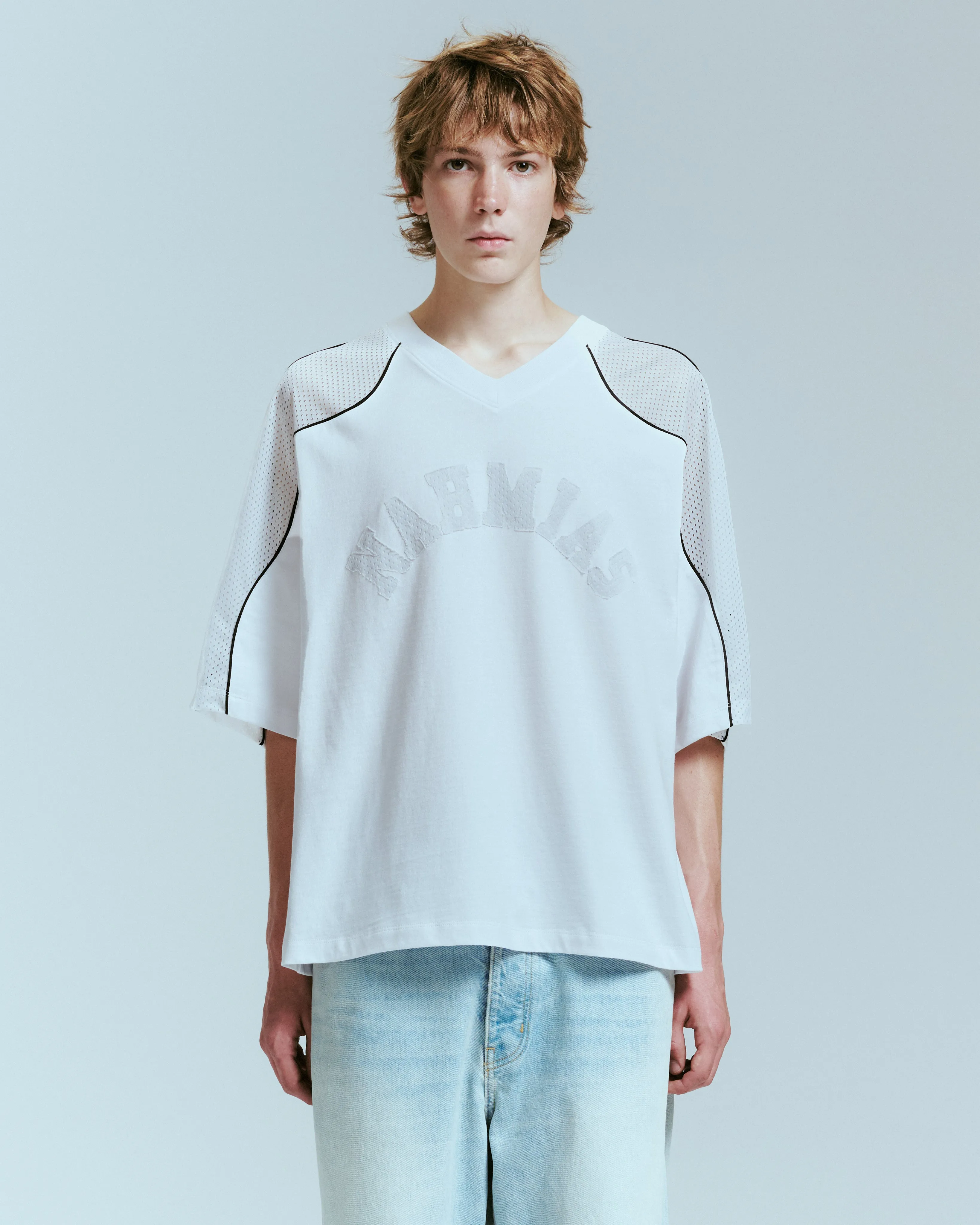 TONAL OLLIE JERSEY IN WHITE sold by Nahmias