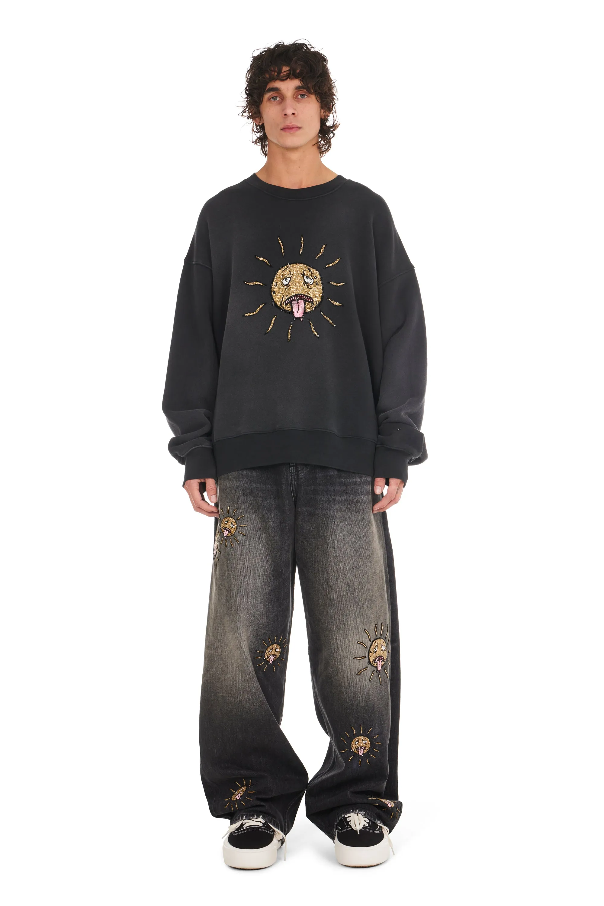 Beaded Sun Wide Jeans sold by Nahmias product image thumbnail 4