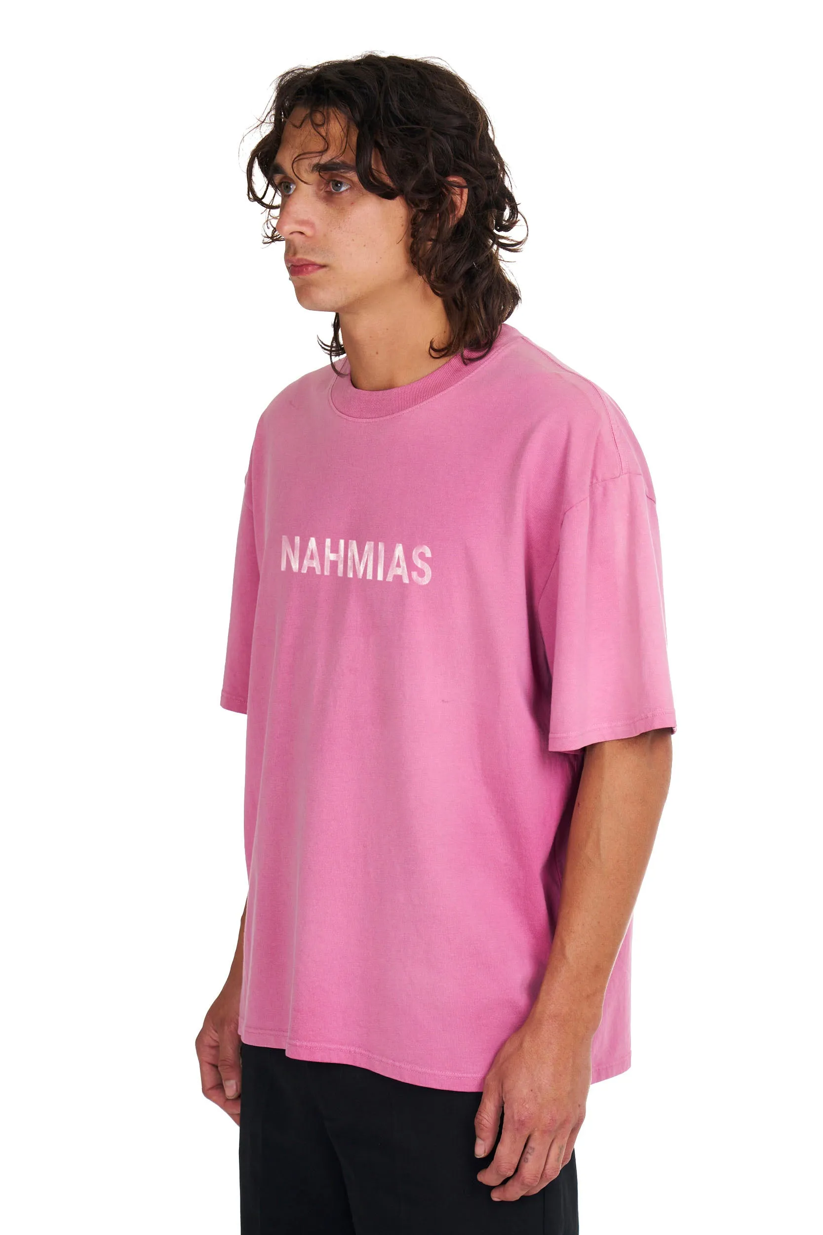 Aged Logo Boxy T-shirt in Aged Pink sold by Nahmias product image thumbnail 2