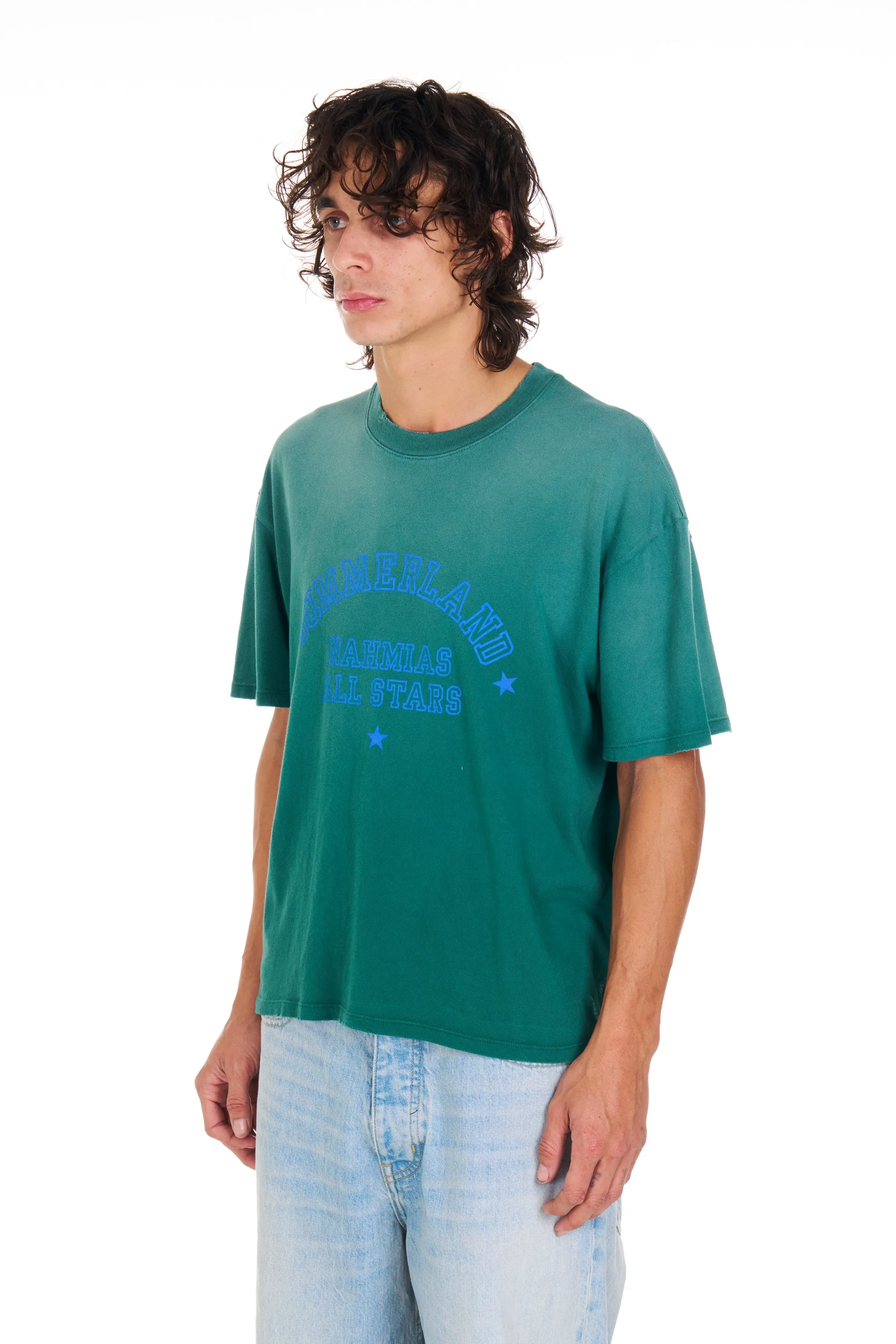 Summerland All Stars Boxy T-shirt Worn Green sold by Nahmias product image thumbnail 2