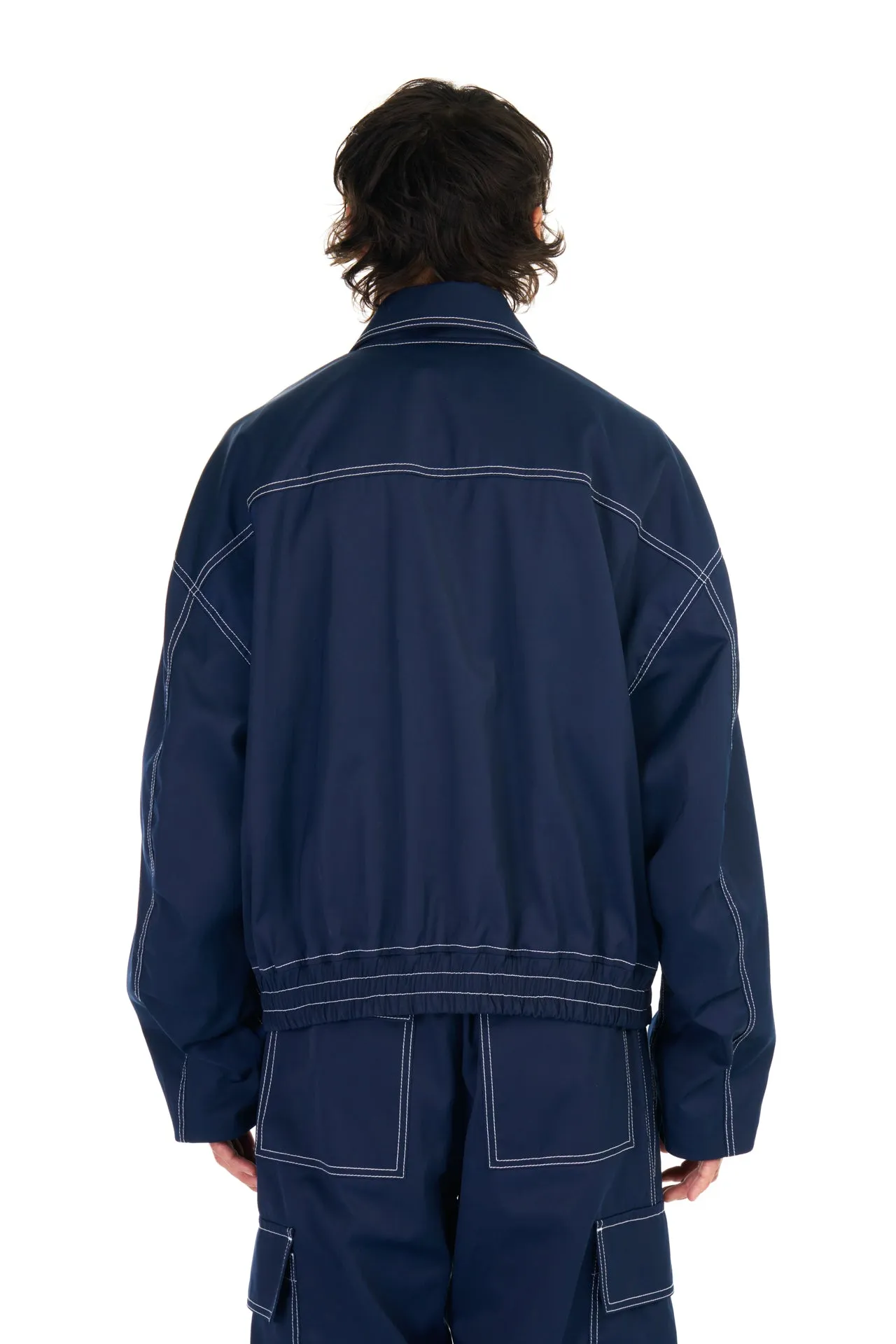 Tech Twill Coach Jacket in Navy sold by Nahmias product image thumbnail 3