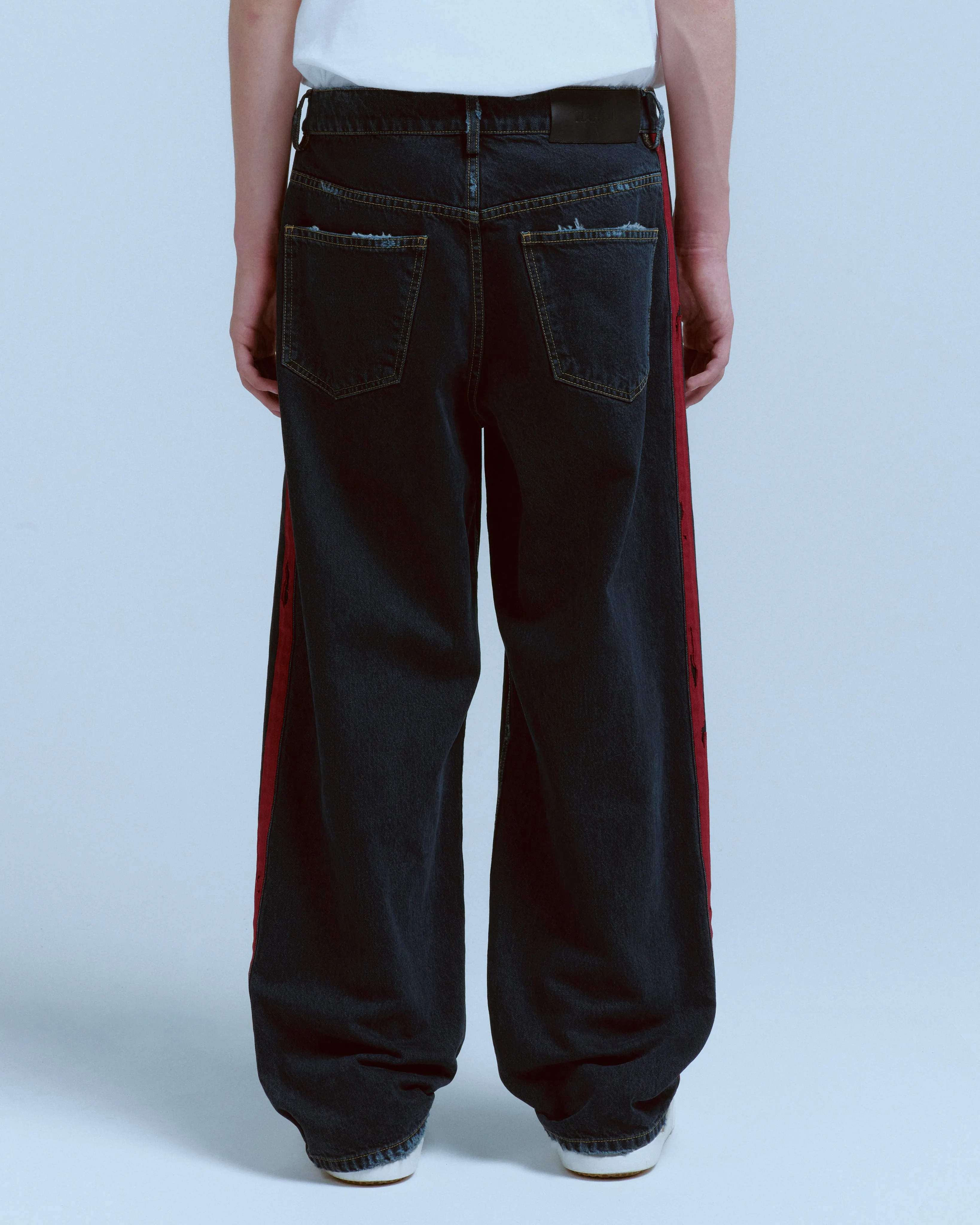DESTROYED DENIM TRACK PANT sold by Nahmias product image thumbnail 4