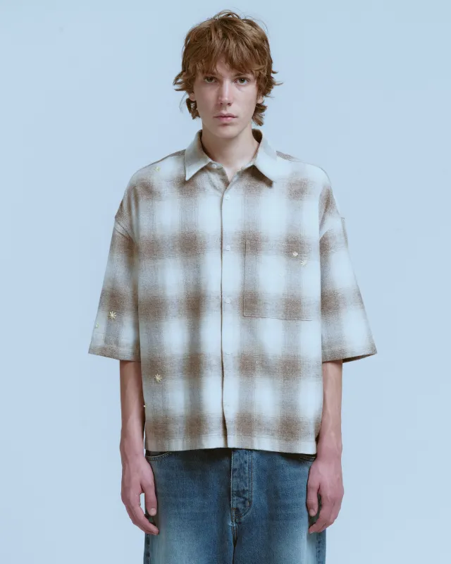 FLANNEL SS BUTTON UP made by Nahmias