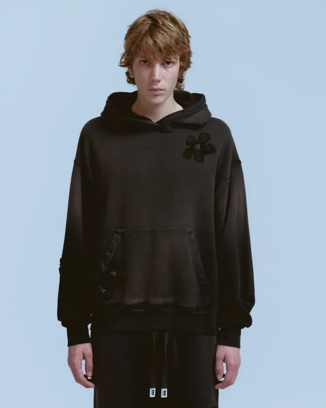 FLOWER PATCH HOODIE made by Nahmias