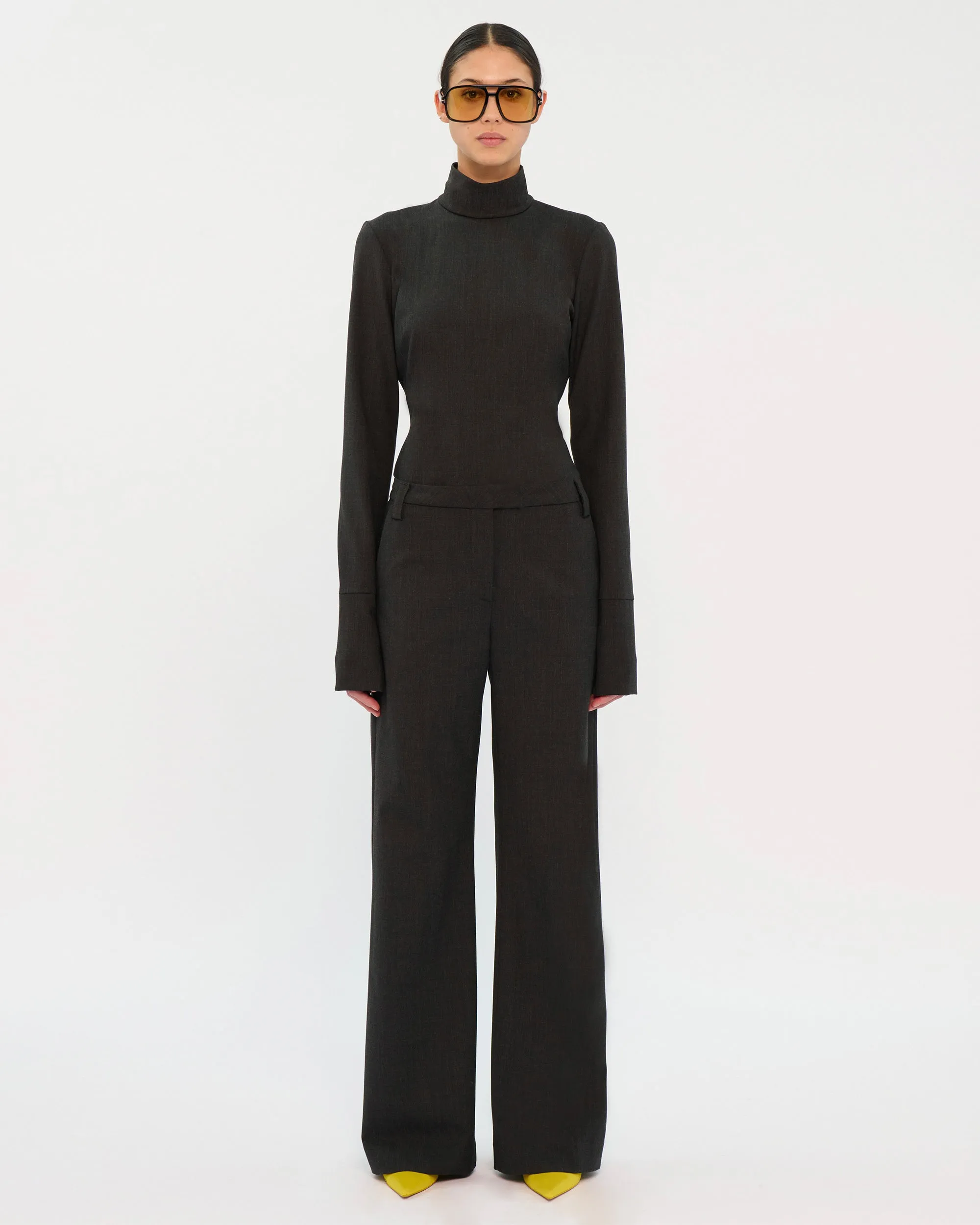 ALEK WOOL TROUSERS // BLACKBOARD sold by The Latest