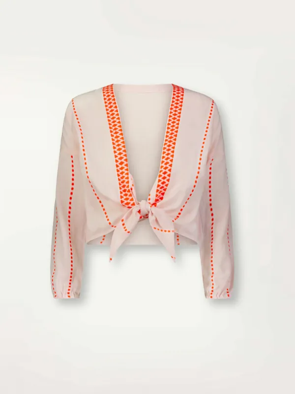 Jemari Tie Front Shirt made by lemlem