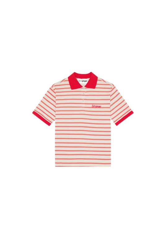LUNA UNISEX POLO T-SHIRT - RED STRIPE made by OpÃ©raSPORT
