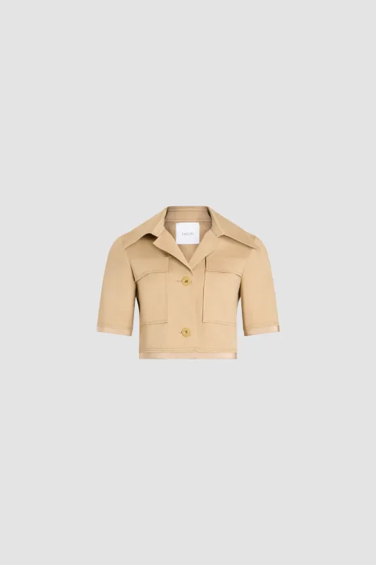 Short-sleeved organic cotton jacket made by Patou