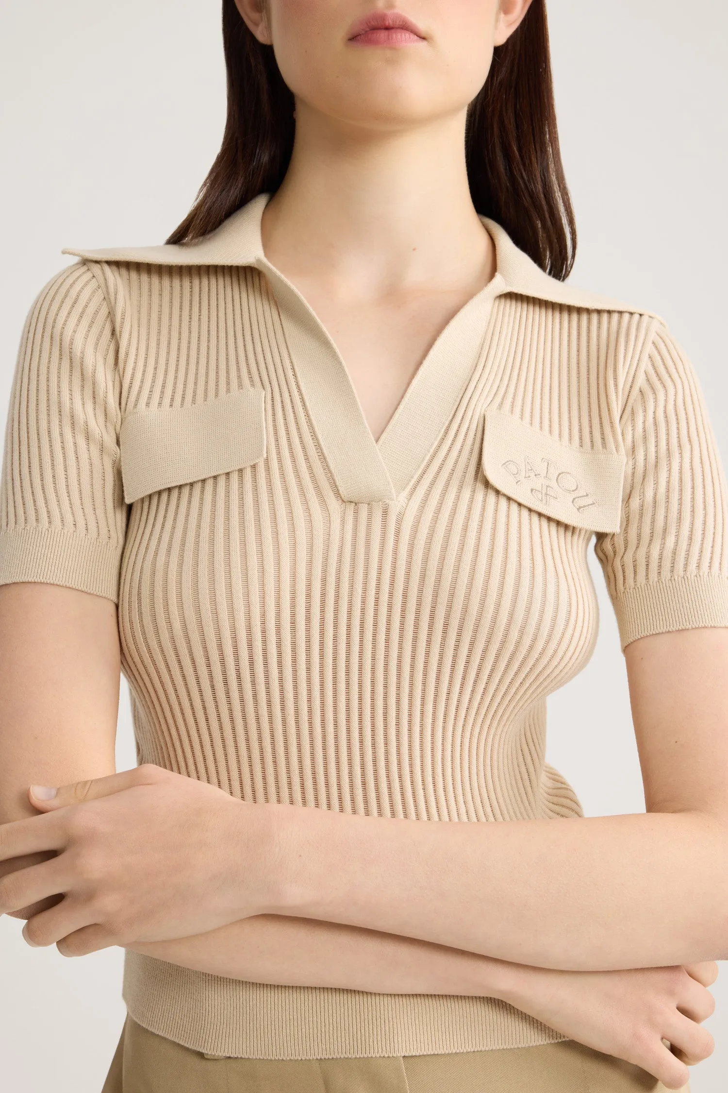 Embroidered Cotton Polo Shirt sold by Patou product image thumbnail 4
