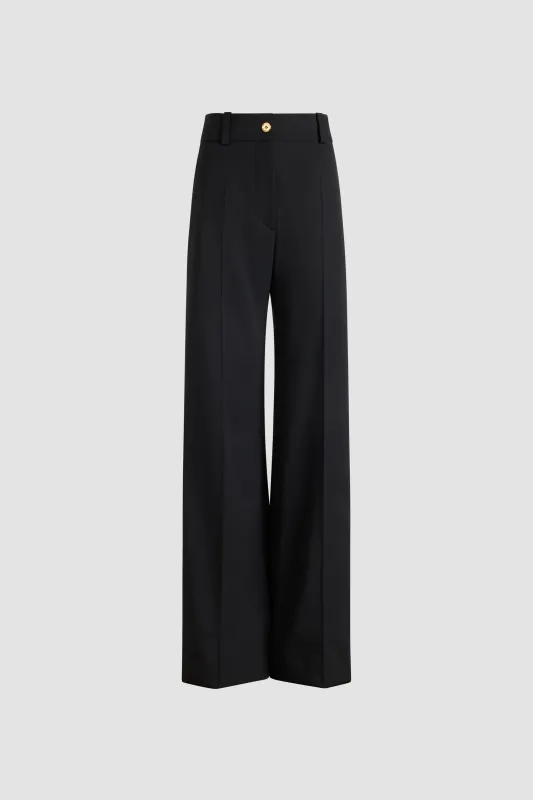 Flared tailored trousers in sustainable technical wool made by Patou