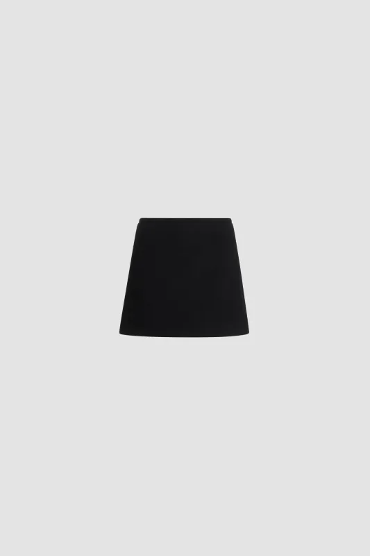 A-line mini skirt in sustainable wool blend made by Patou