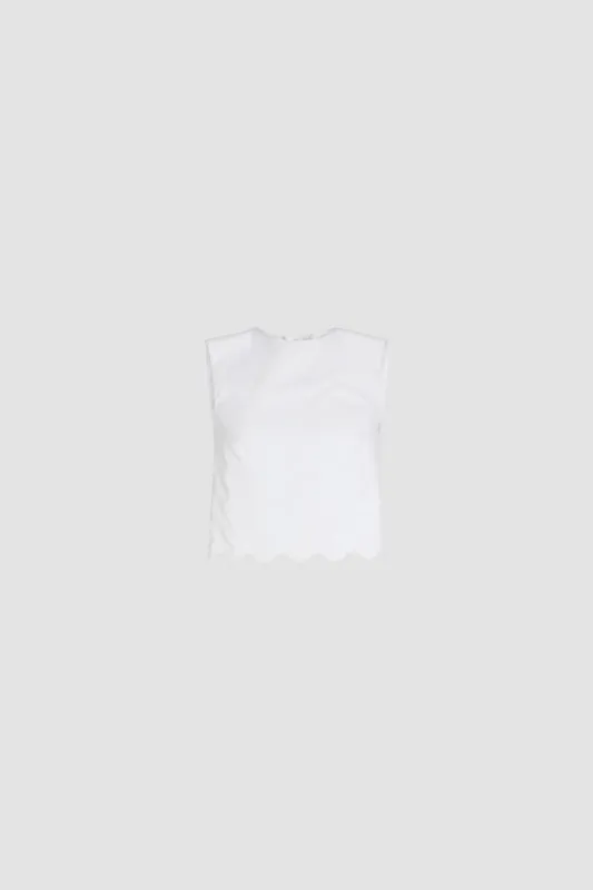 Crop top in organic cotton poplin made by Patou