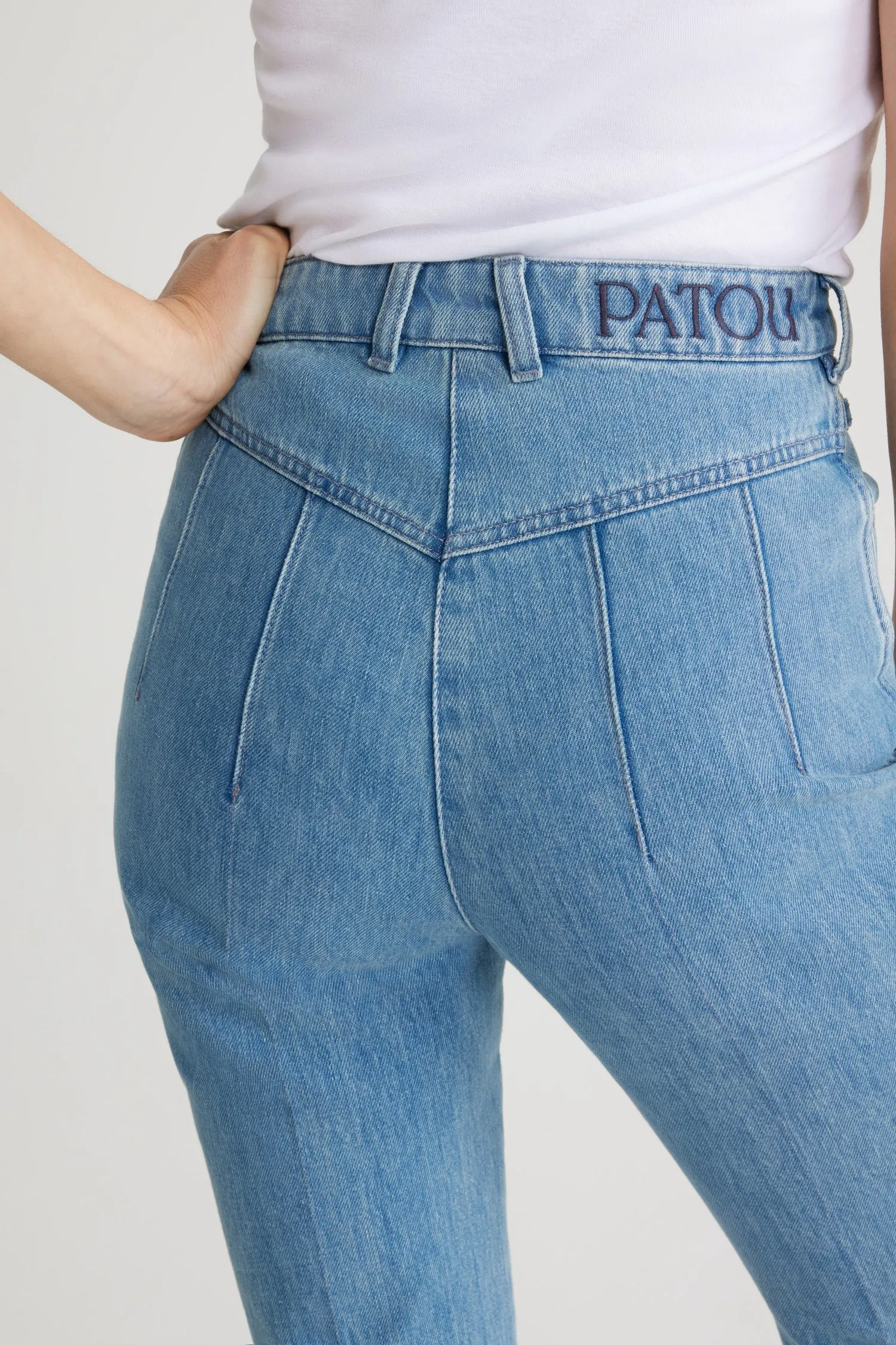 Flared trousers in organic cotton denim sold by Patou product image thumbnail 4