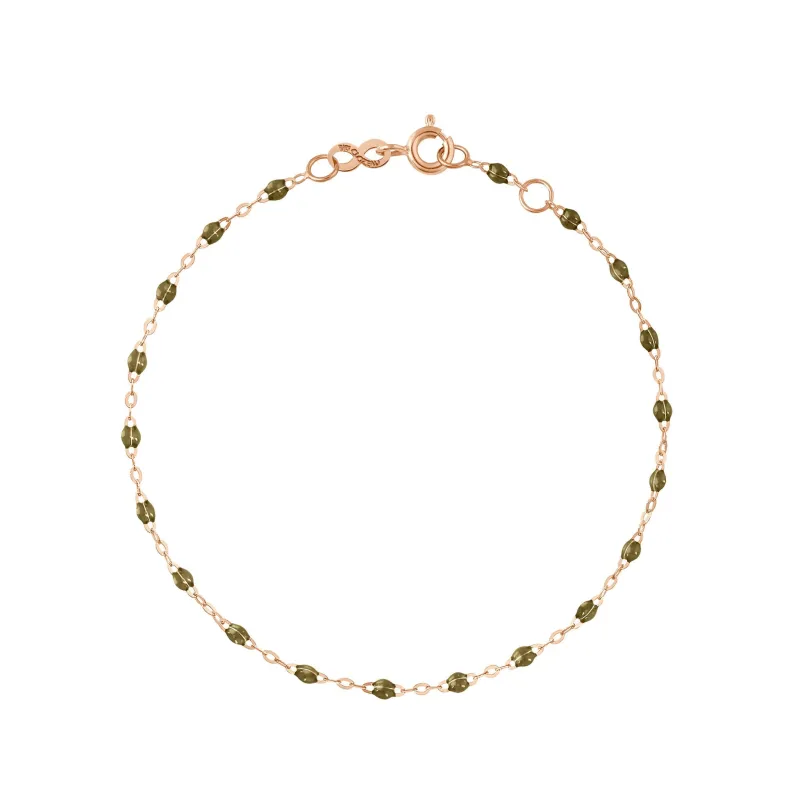 Classic Gigi Khaki bracelet, Rose Gold, 6.7" made by Gigi Clozeau