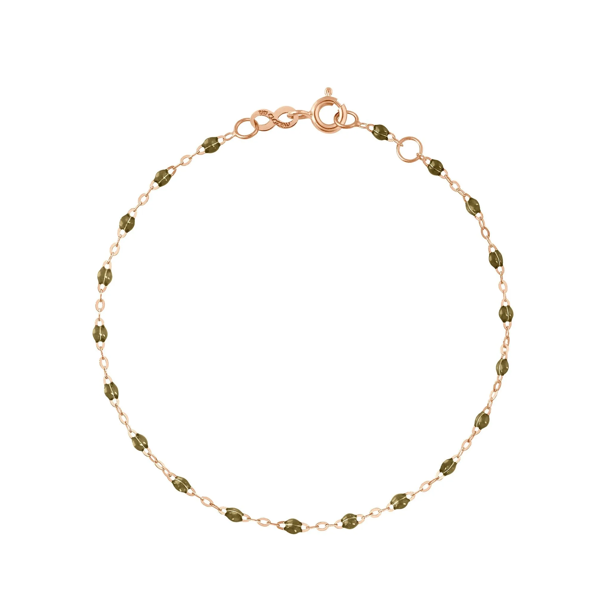 Classic Gigi Khaki bracelet, Rose Gold, 6.7" sold by Gigi Clozeau