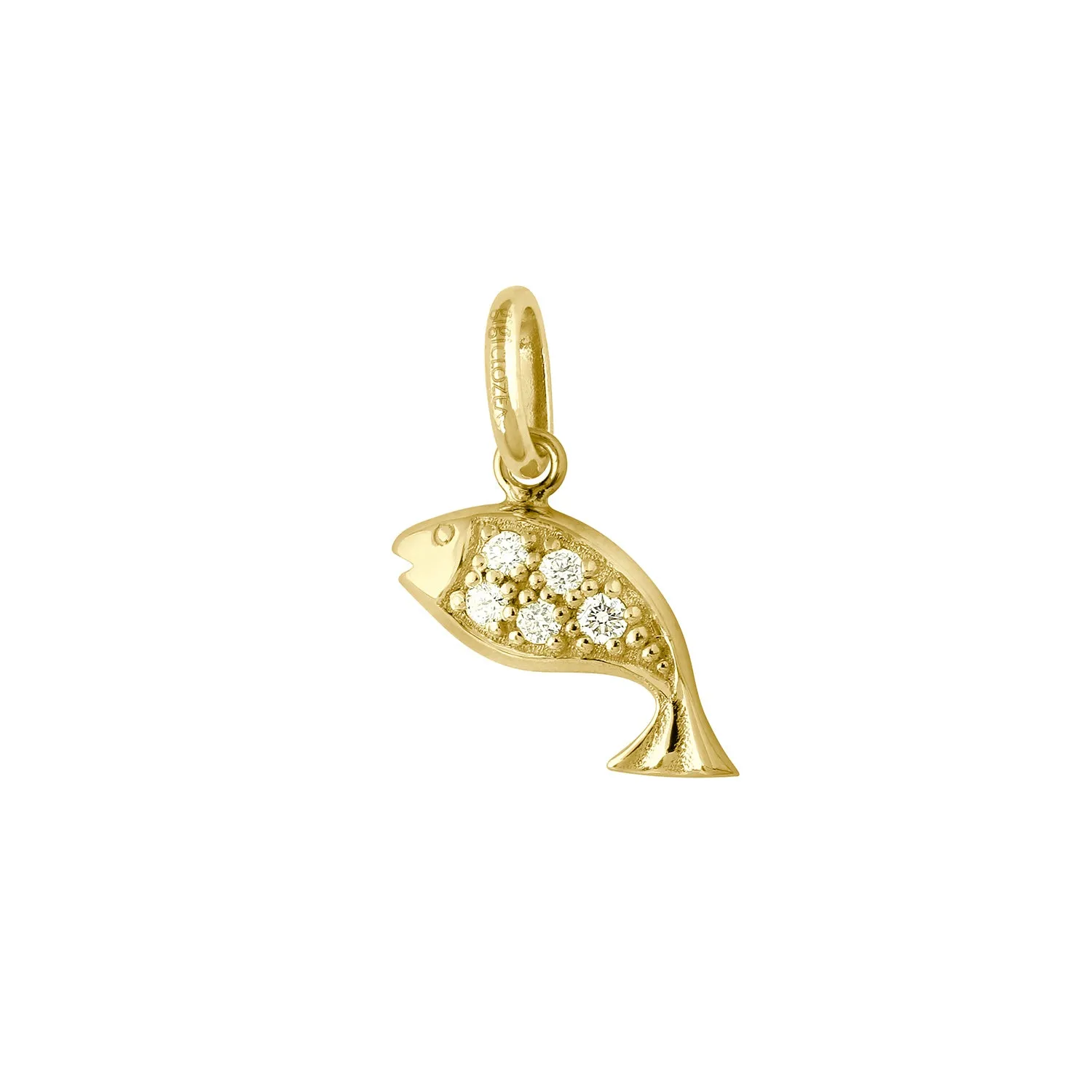 Pisces Diamond Pendant, Yellow Gold sold by Gigi Clozeau