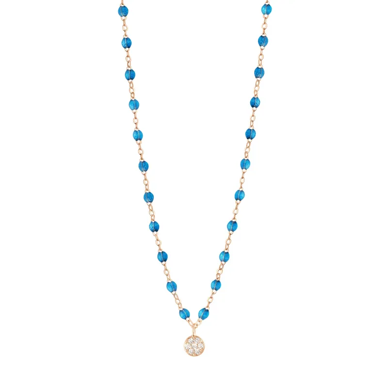 Puce Classic Gigi Azur Diamond Necklace, Rose Gold, 16.5" made by Gigi Clozeau