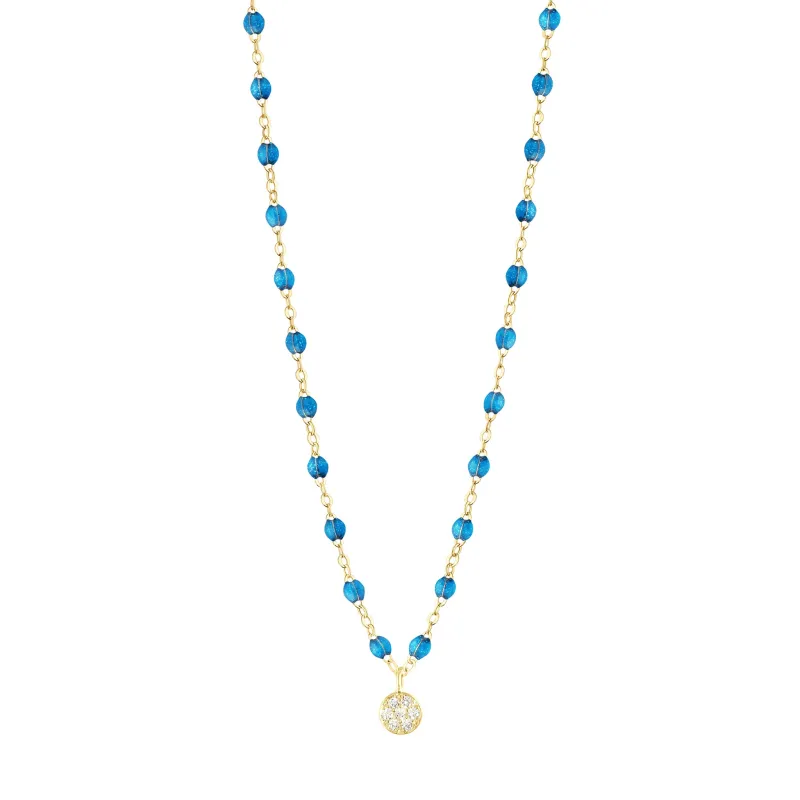 Puce Classic Gigi Azur Diamond Necklace, Yellow Gold, 16.5" made by Gigi Clozeau