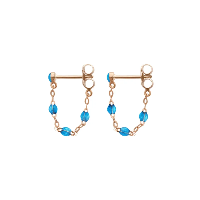 Classic Gigi Azur Earrings, Rose Gold made by Gigi Clozeau